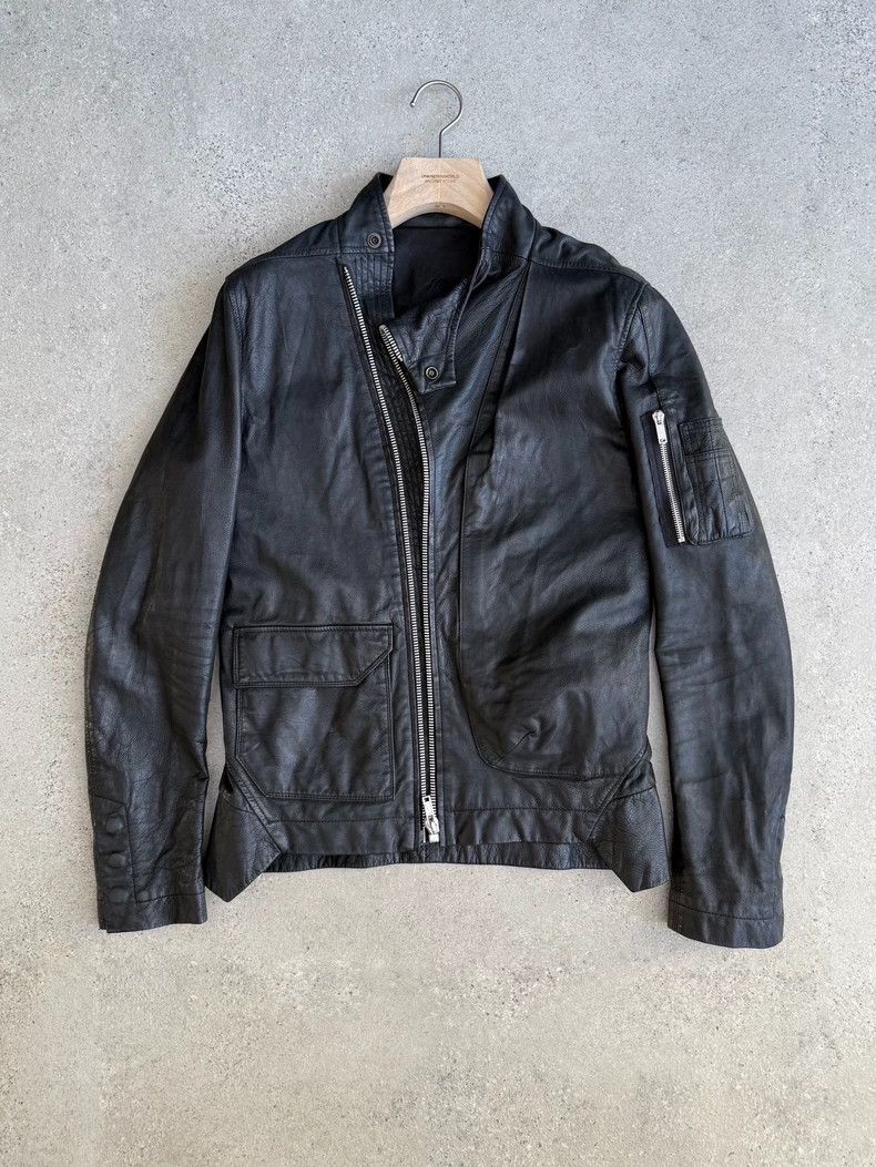 Rick Owens Rick Owens 13FW Early Diagonal Zip Leather Jacket 2504-Next Size US M / EU 48-50 / 2 - 1 Thumbnail