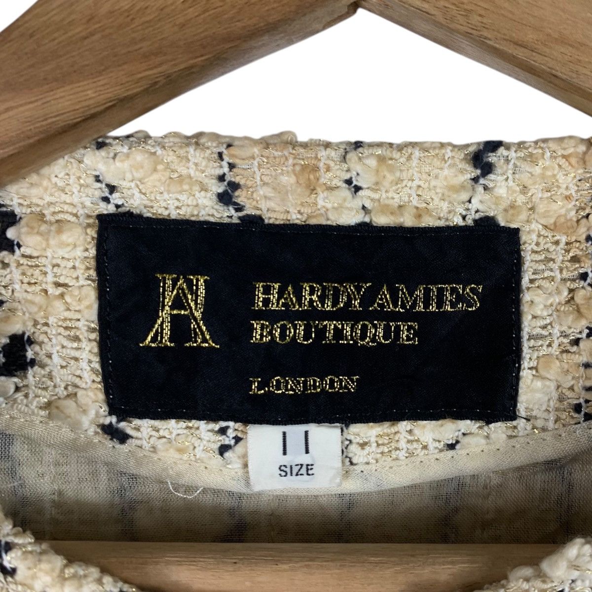 Hardy Amies Vintage HARDY AMIES BOUTIQUE LONDON Tweed Boucle Size S / US 4 / IT 40 - 4 Thumbnail