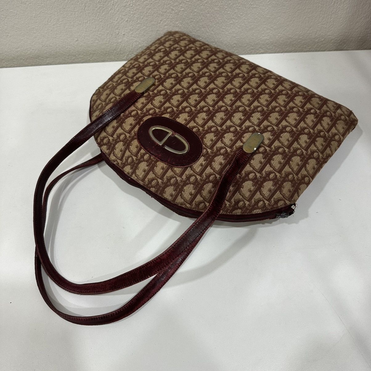 Christian Dior Monsieur ‼️YES‼️VINTAGE CHRISTIAN DIOR TROTTER CANVAS SHOULDER TOTE BAG Size ONE SIZE - 4 Thumbnail