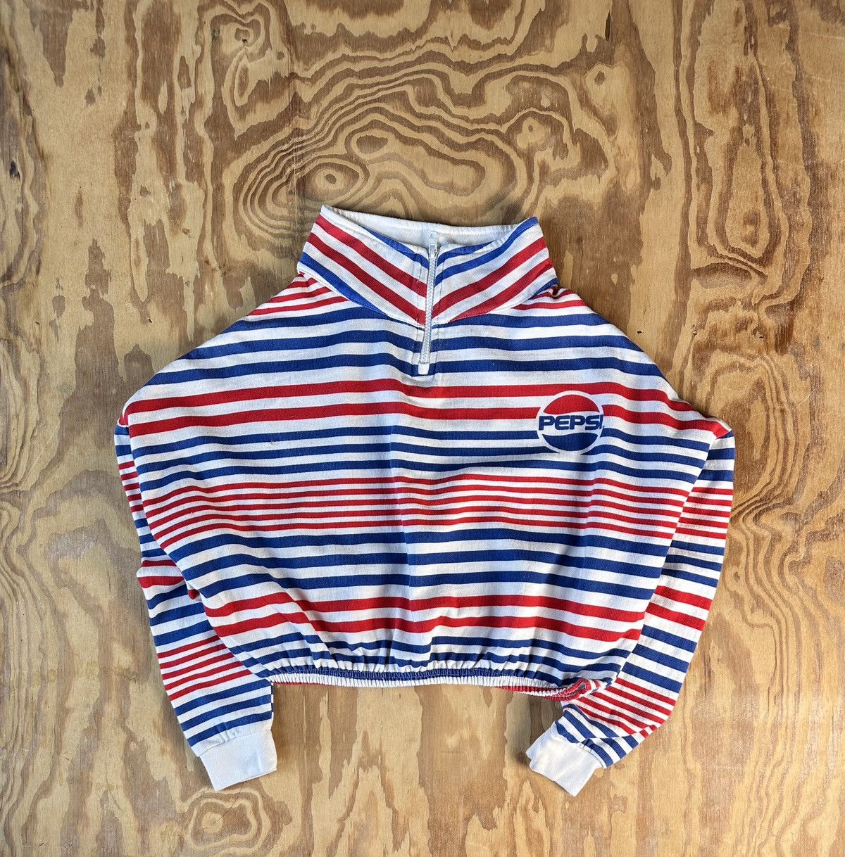 Pepsi × Vintage Pepsi Women's Cropped Sweatshirt Size S / US 4 / IT 40 - 1 Thumbnail