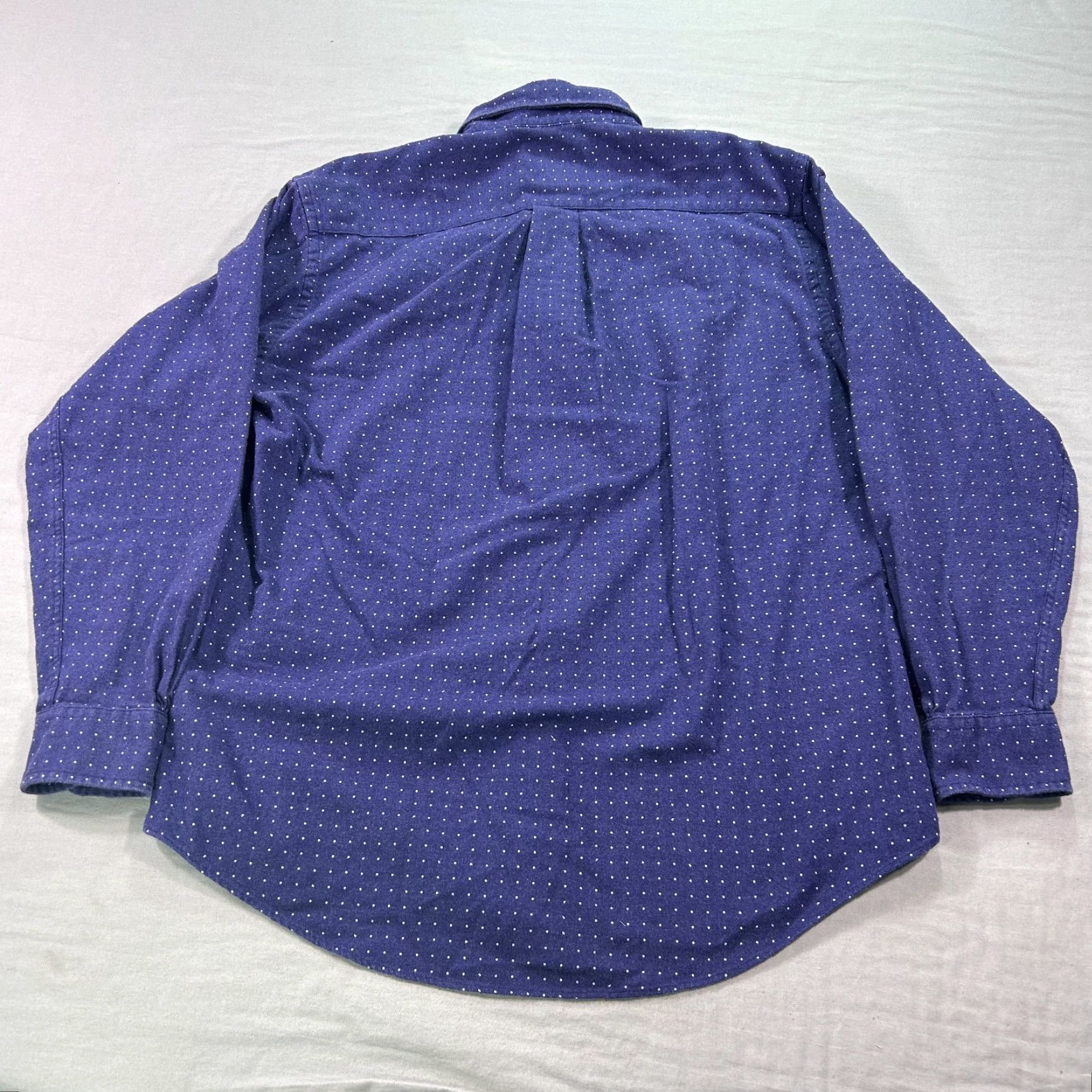 Brooks Brothers Brooks Brothers Shirt Mens Button-Up Madison Blue Flannel Polka Dot Cotton Easy Care Classic Preppy Size US M / EU 48-50 / 2 - 2 Thumbnail