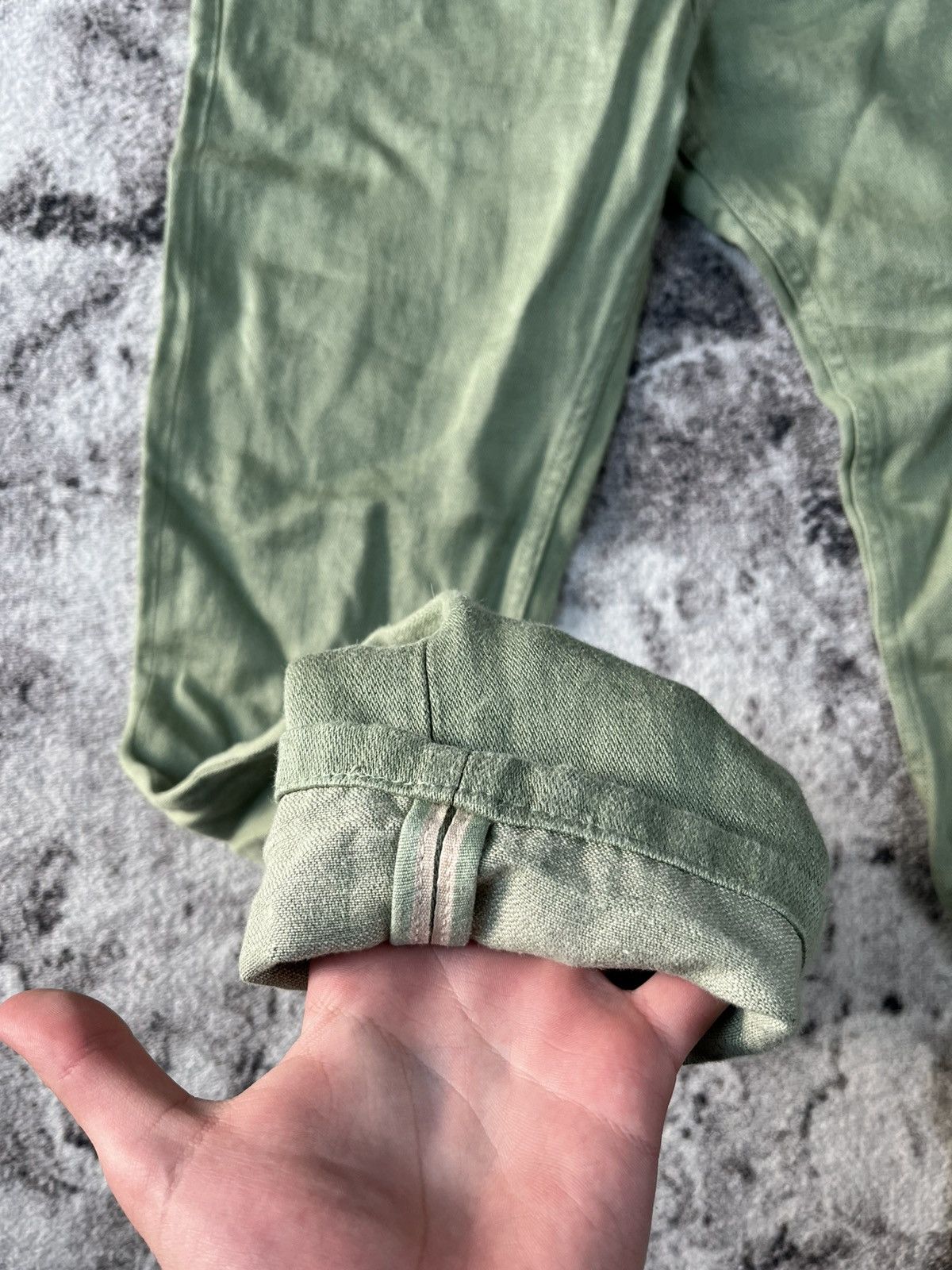 Freitag FREITAG E550 Green Linen Work Pants Size US 32 / EU 48 - 12 Thumbnail