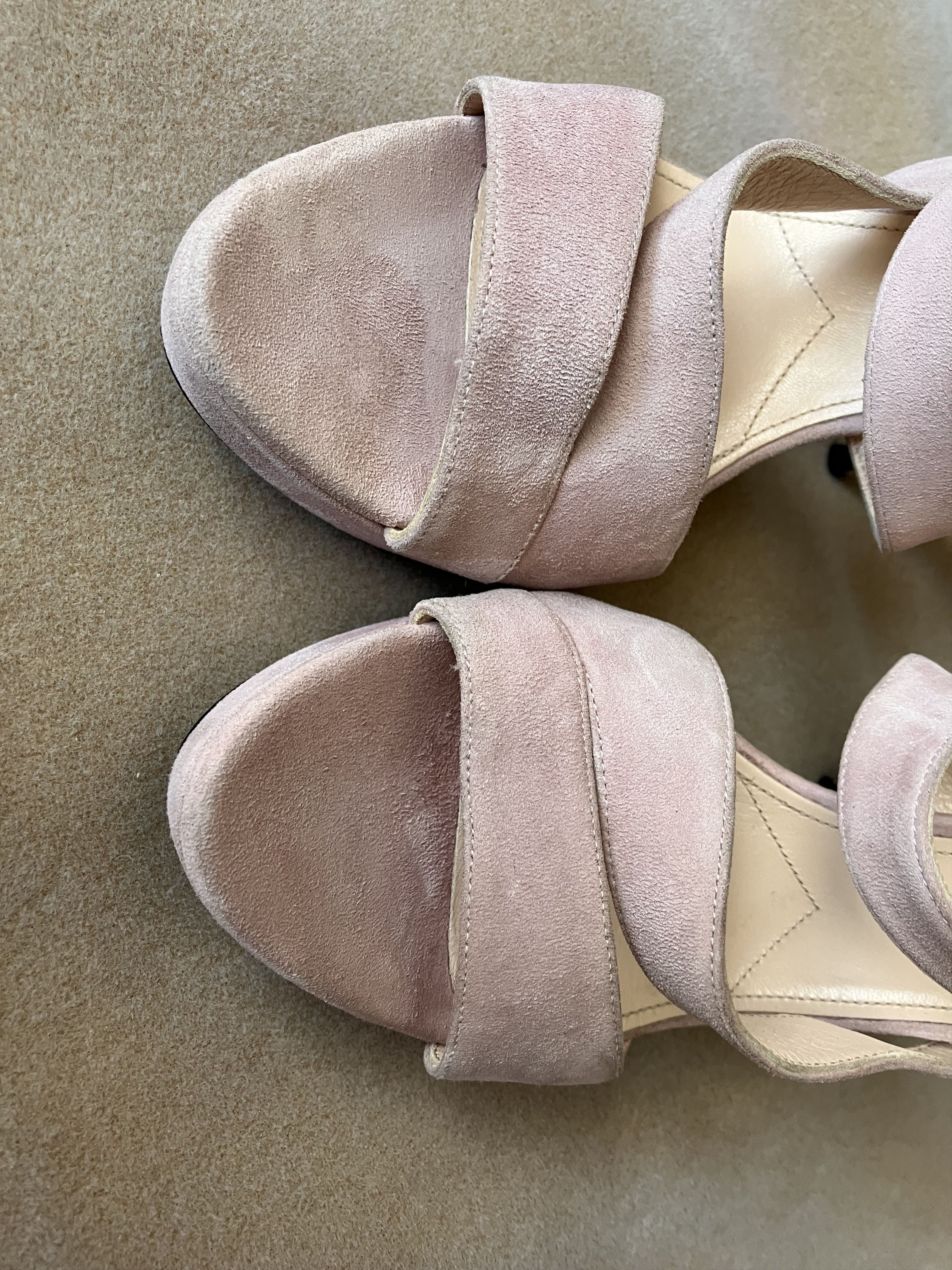 Prada Prada Blush Pink Suede Heeled Sandals - 40 Size US 10 / IT 40 - 2 Thumbnail