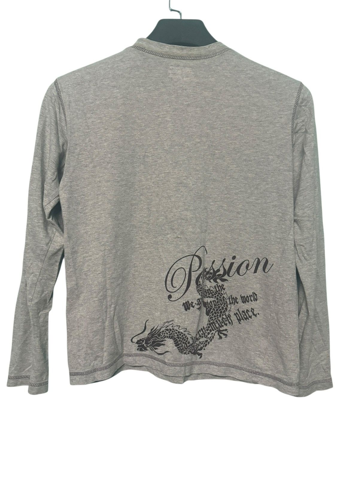 Japanese Brand 💥 PUNK DESIGN SKULL DRAGON CROSS DAGGER VERY RARE L/S SHIRT Size US M / EU 48-50 / 2 - 5 Thumbnail