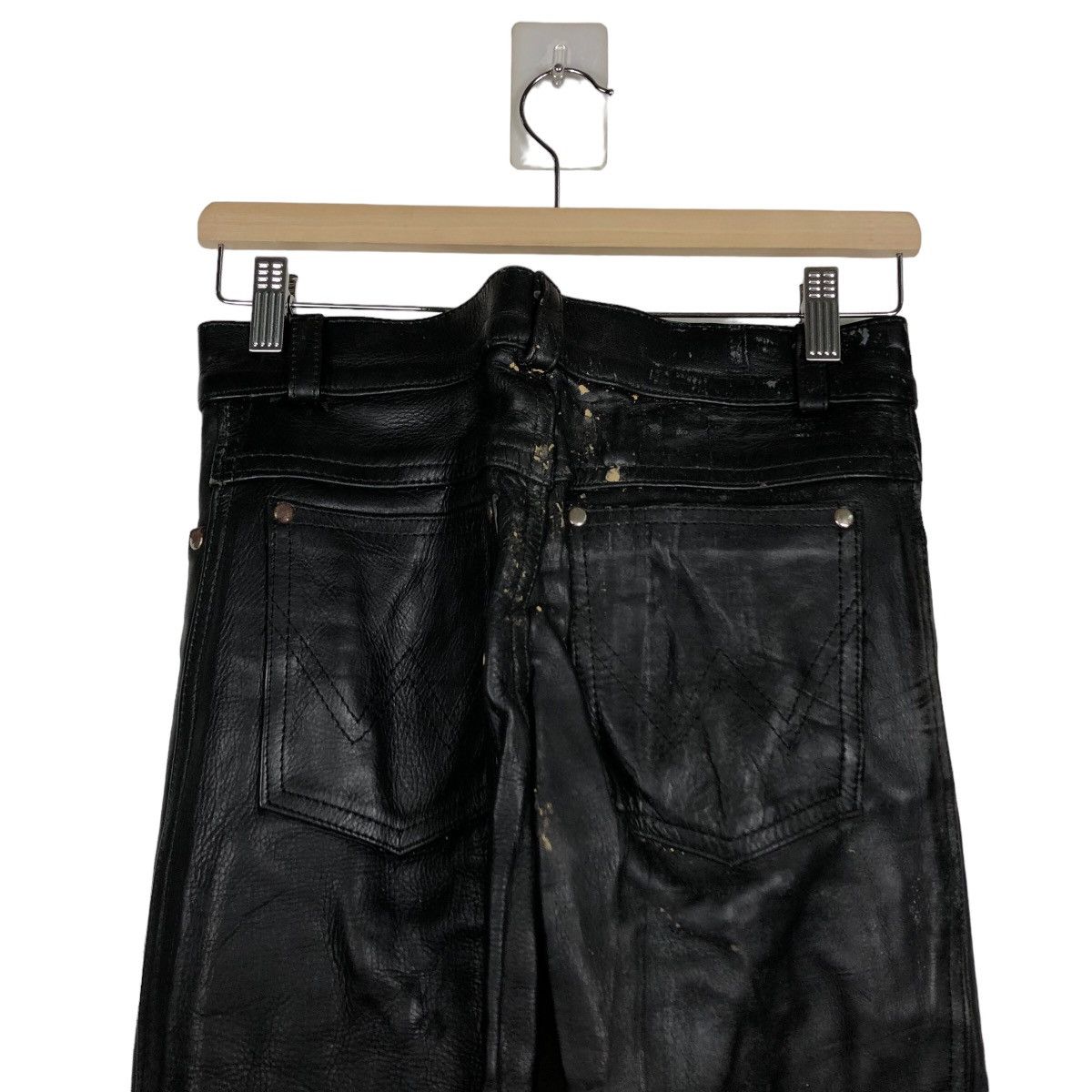 Toyo Enterprises ☄️True Vintage 1940 Leather Pants Military Army Work Size US 28 / EU 44 - 8 Thumbnail