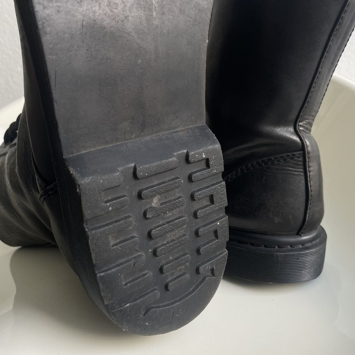 Limi Feu Very Rare! Limi Feu Leather Combat Boots with Side Zipper Size US 12 / EU 45 - 12 Thumbnail