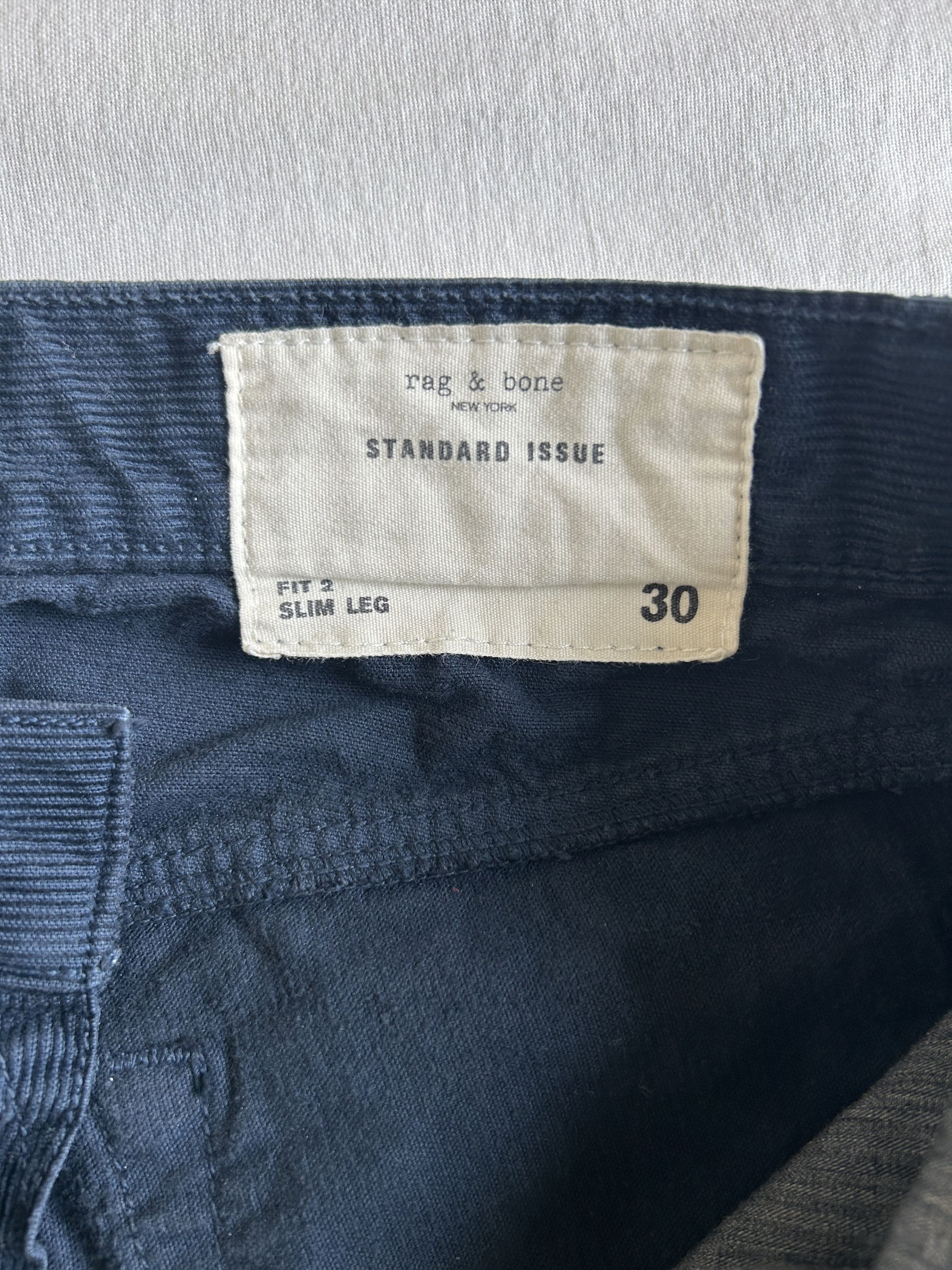 Rag & Bone Rag and Bone Slimfit Size 2 Blue Navy Corderoy Jeans Size US 30 / EU 46 - 3 Thumbnail