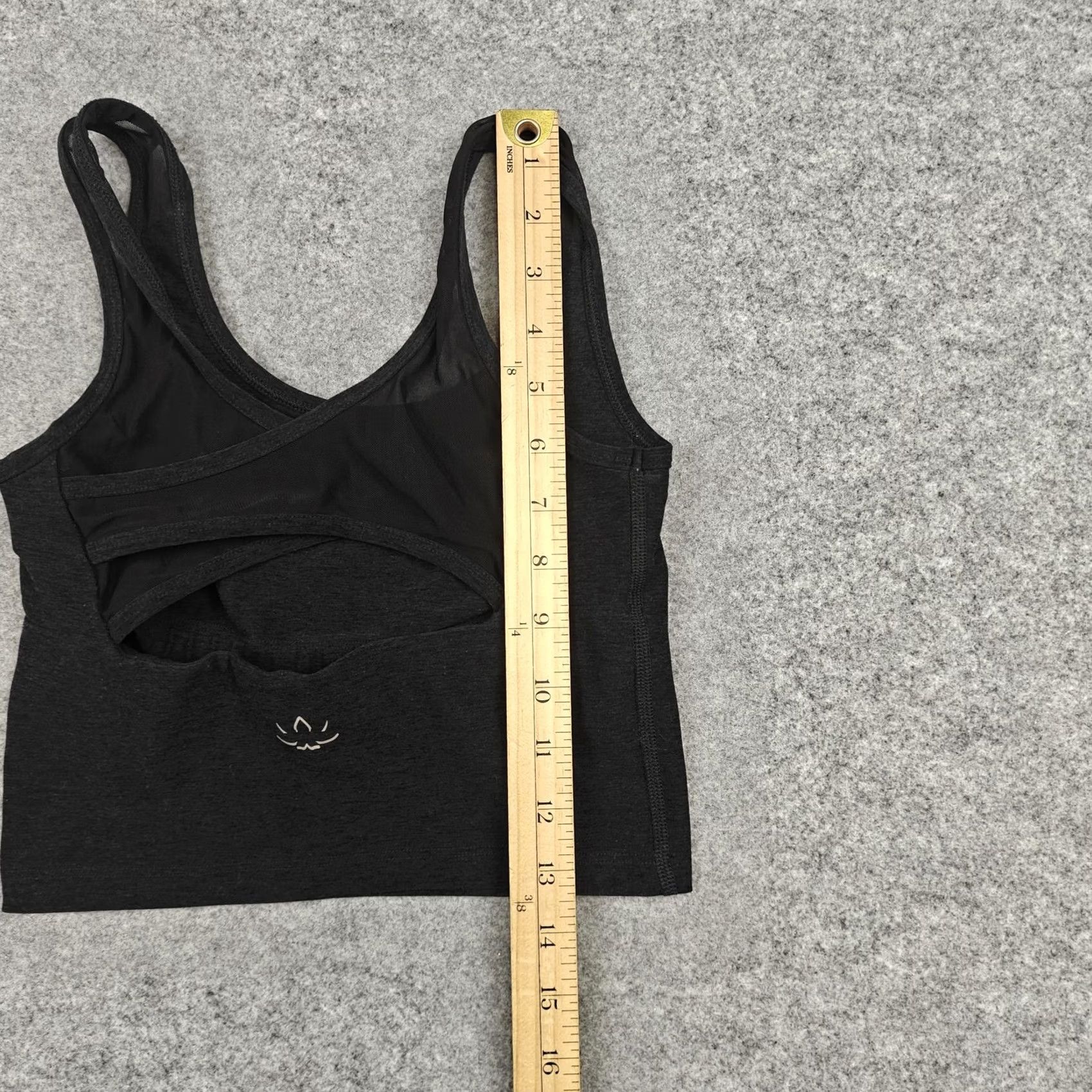 Beyond Yoga Beyond Yoga Sports Bra Womens XS Gray Longline Wide Strap Cutout Back Top Size XS / US 0-2 / IT 36-38 - 5 Thumbnail