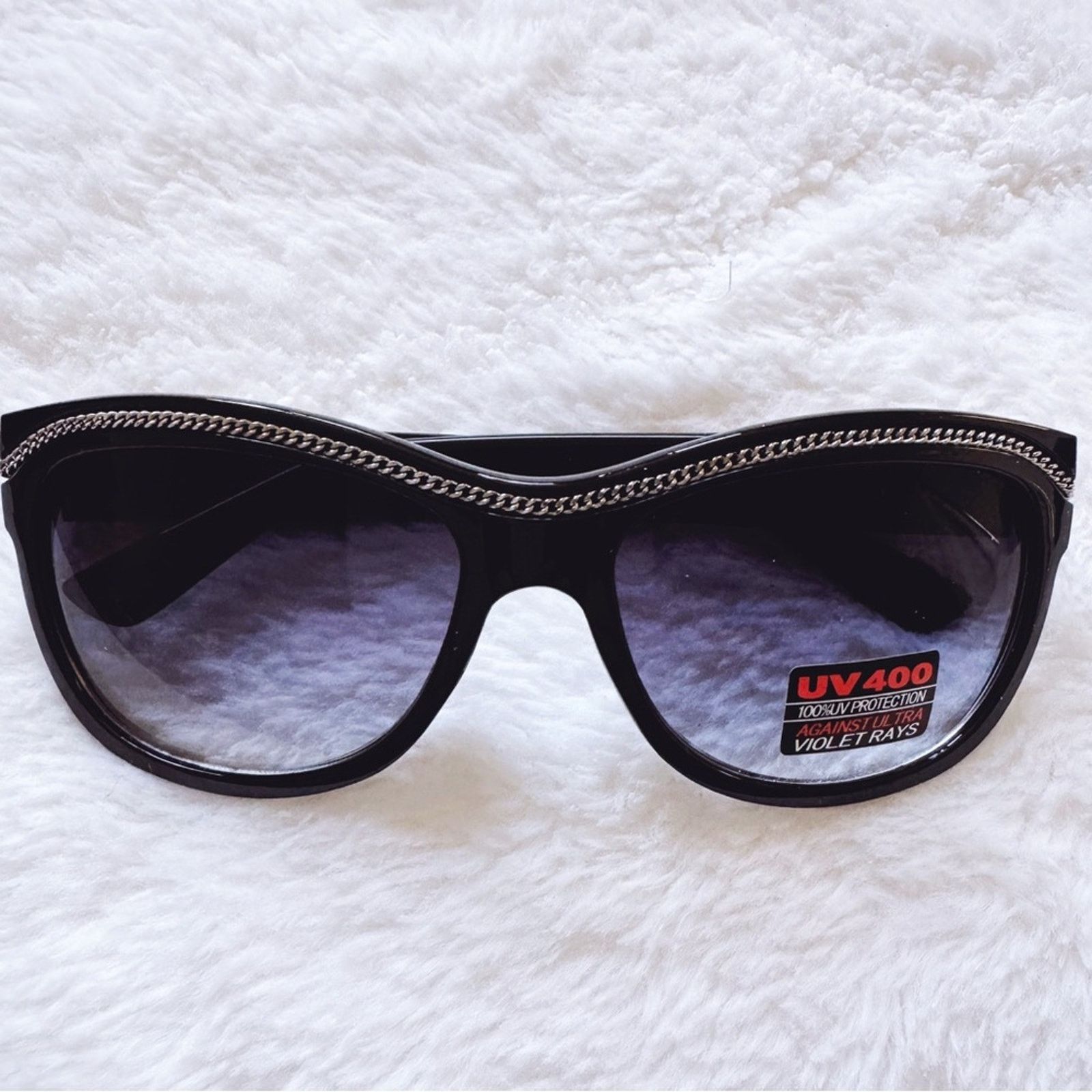 Other Rina Black w/Silver Accent Sunglasses Size ONE SIZE - 1 Thumbnail