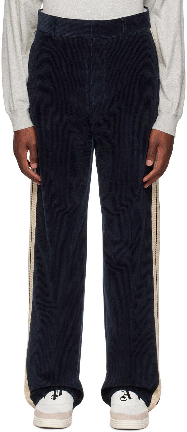 Palm Angels o1y0325 Logo Casual Pant in Midnight Blue Size US 32 / EU 48 - 1 Thumbnail