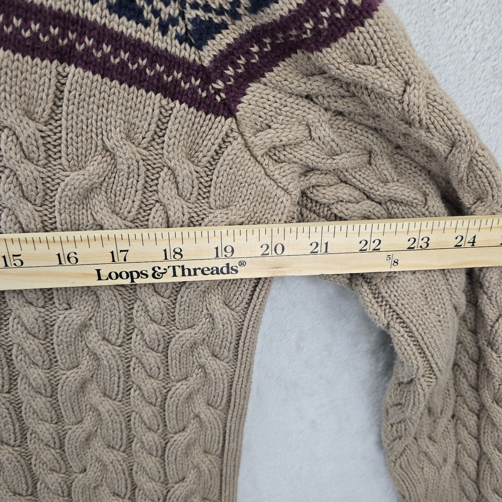 Daniel Hechter Daniel Hechter Shawl Cardigan Small Fair Isle Cable Knit Size US S / EU 44-46 / 1 - 9 Thumbnail