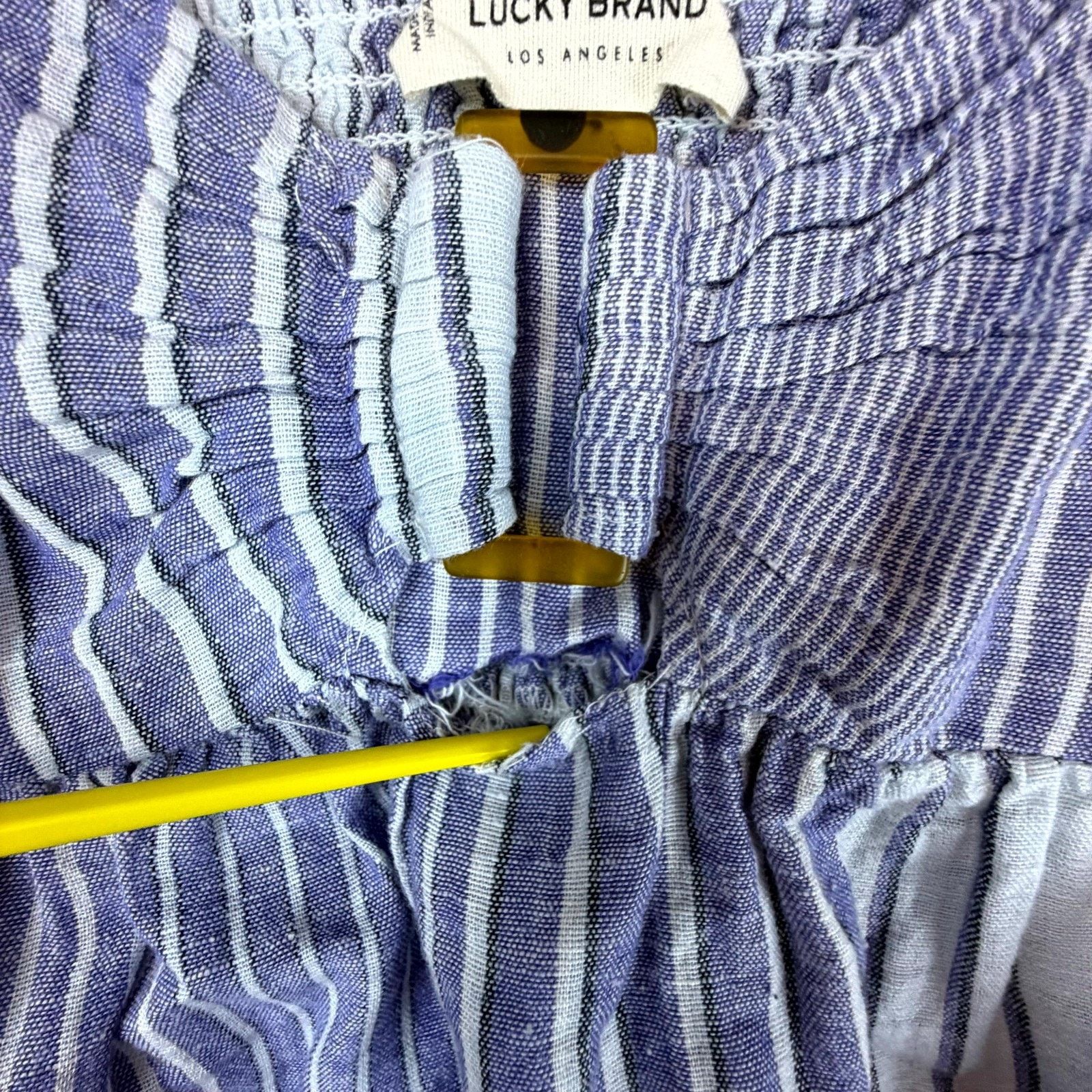 Lucky Brand Lucky Brand Cutout Babydoll Dress Women XS Blue White Stripe Size XS / US 0-2 / IT 36-38 - 8 Thumbnail