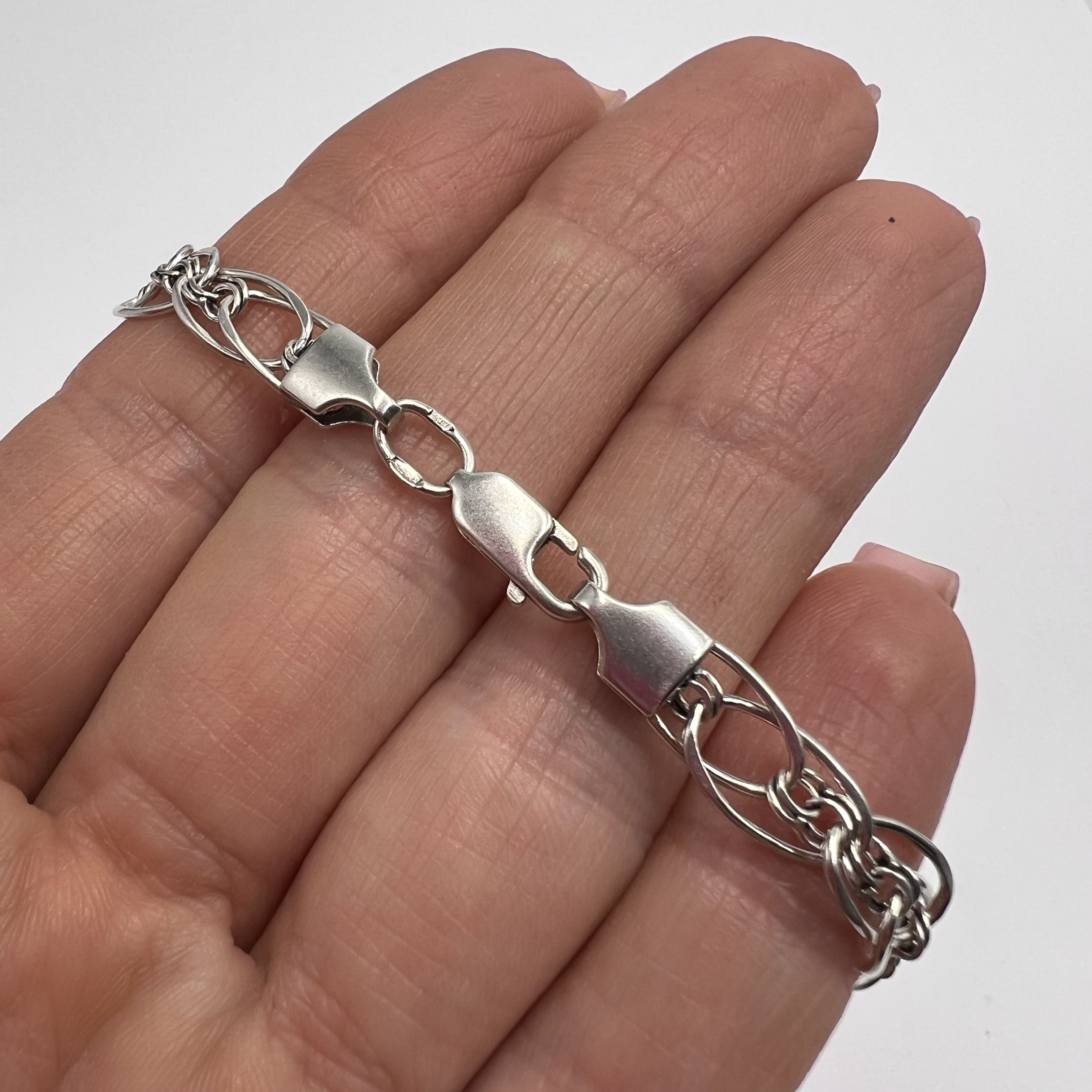Vintage Vintage Necklace Chain Sterling Silver 925 Jewelry 14.44gr Size ONE SIZE - 4 Thumbnail
