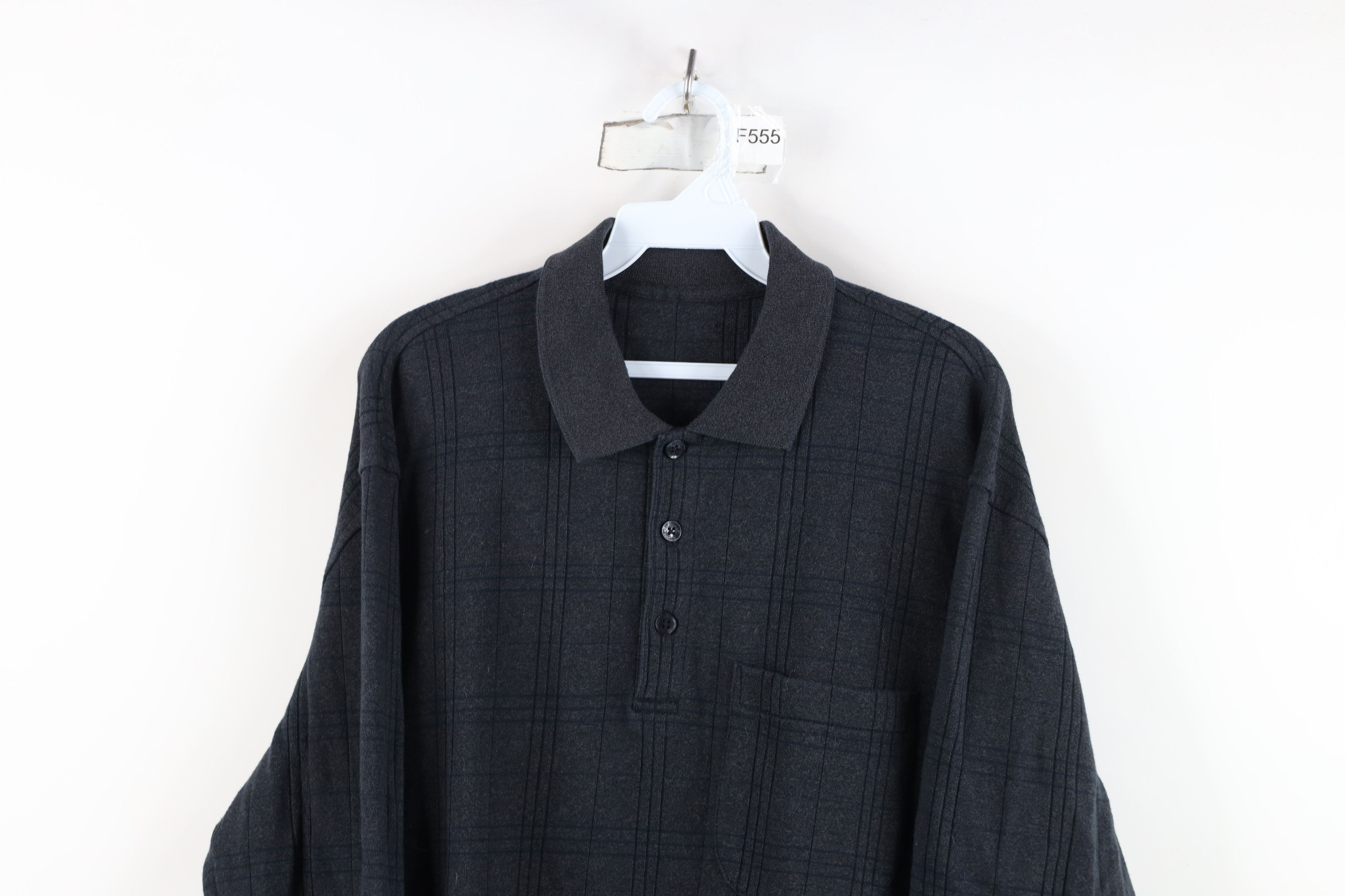 Vintage Vintage 90s Streetwear Heavyweight Long Sleeve Rugby Polo Size US XL / EU 56 / 4 - 2 Thumbnail