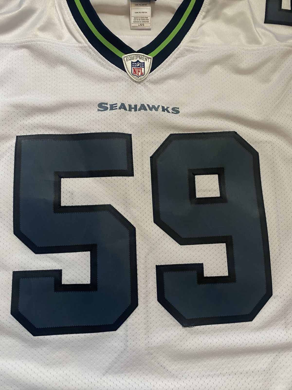 Reebok Reebok Seattle Seahawks Singed #59 Aaron Currey Jersey Mens Size US L / EU 52-54 / 3 - 4 Thumbnail