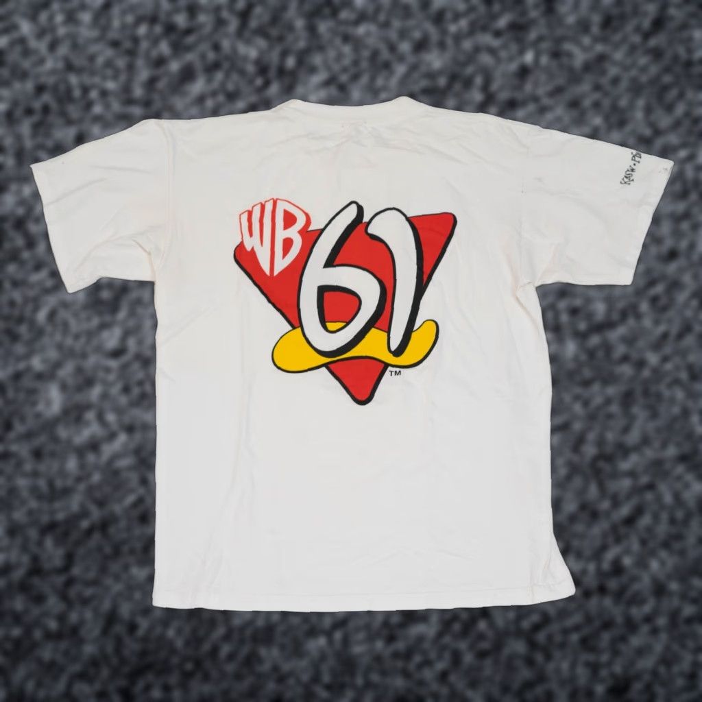 Vintage VINTAGE Warner Bros T-Shirt 90s Promo White Cotton Short Sleeve Crew Neck M Men Size US M / EU 48-50 / 2 - 1 Thumbnail