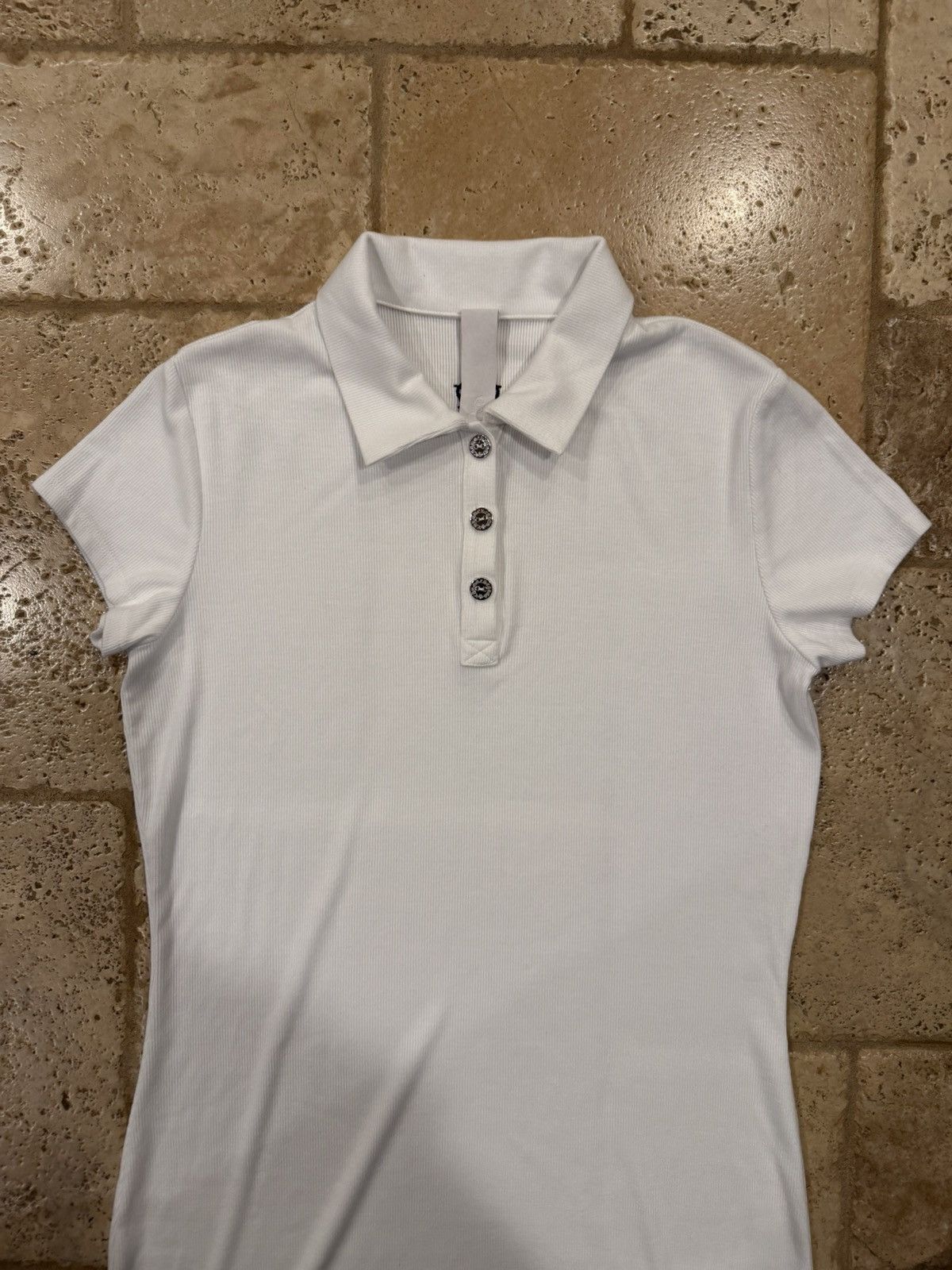 Chrome Hearts Chrome Hearts Polo Y NOT Dagger Embroidered White Dress Size L / US 10 / IT 46 - 7 Thumbnail