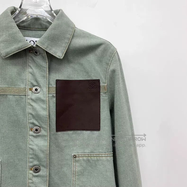 Loewe Loewe Green vintage irregular hem cotton collar single-bre Size XXS / US 00 / IT 34 - 3 Thumbnail