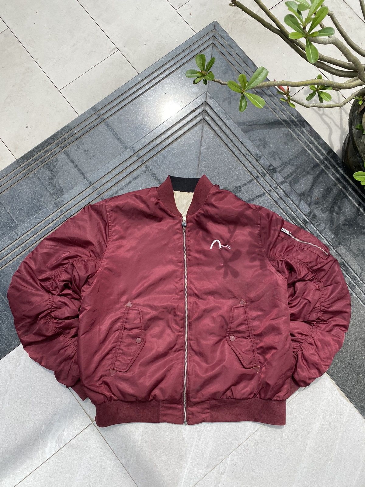 90S EVISU JAPANESE RARE TWO SIDE RETRO Y2K BOMBER