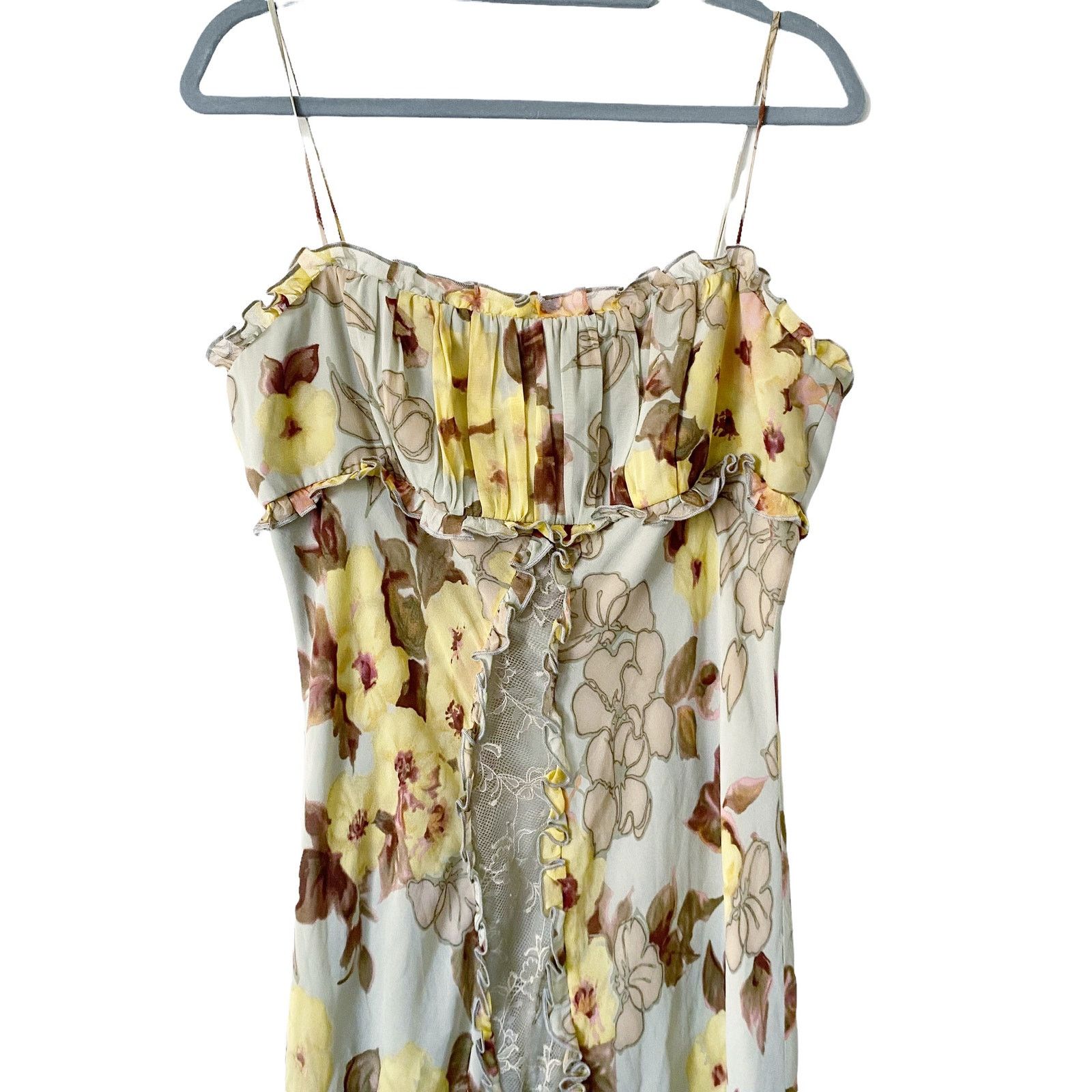 Vintage Vintage ABS Empire Waist Floral Y2K Maxi Dress Size XL / US 12-14 / IT 48-50 - 6 Thumbnail