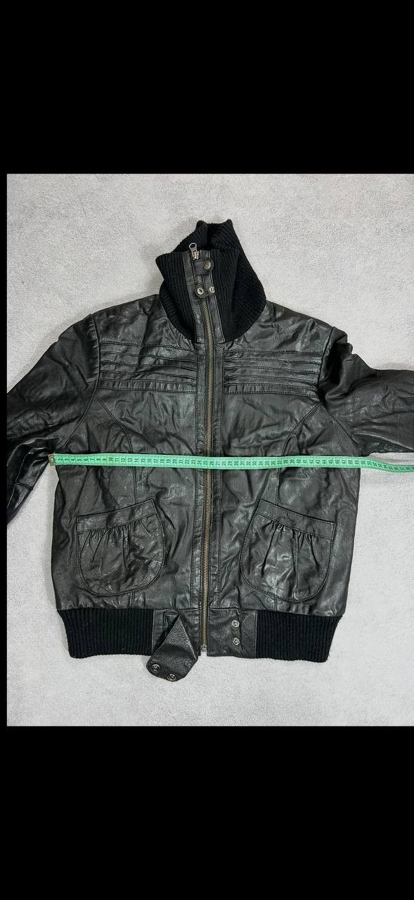 Vintage Avant Garde Rick Owens Style Washed Cropped Leather Jacket Size US L / EU 52-54 / 3 - 7 Thumbnail