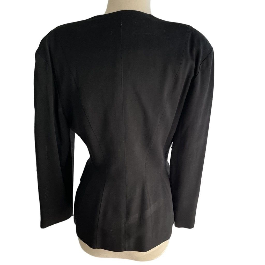 Thierry Mugler VINTAGE THIERRY MUGLER BLACK BLAZER JACKET 8/10 Size S / US 4 / IT 40 - 5 Thumbnail