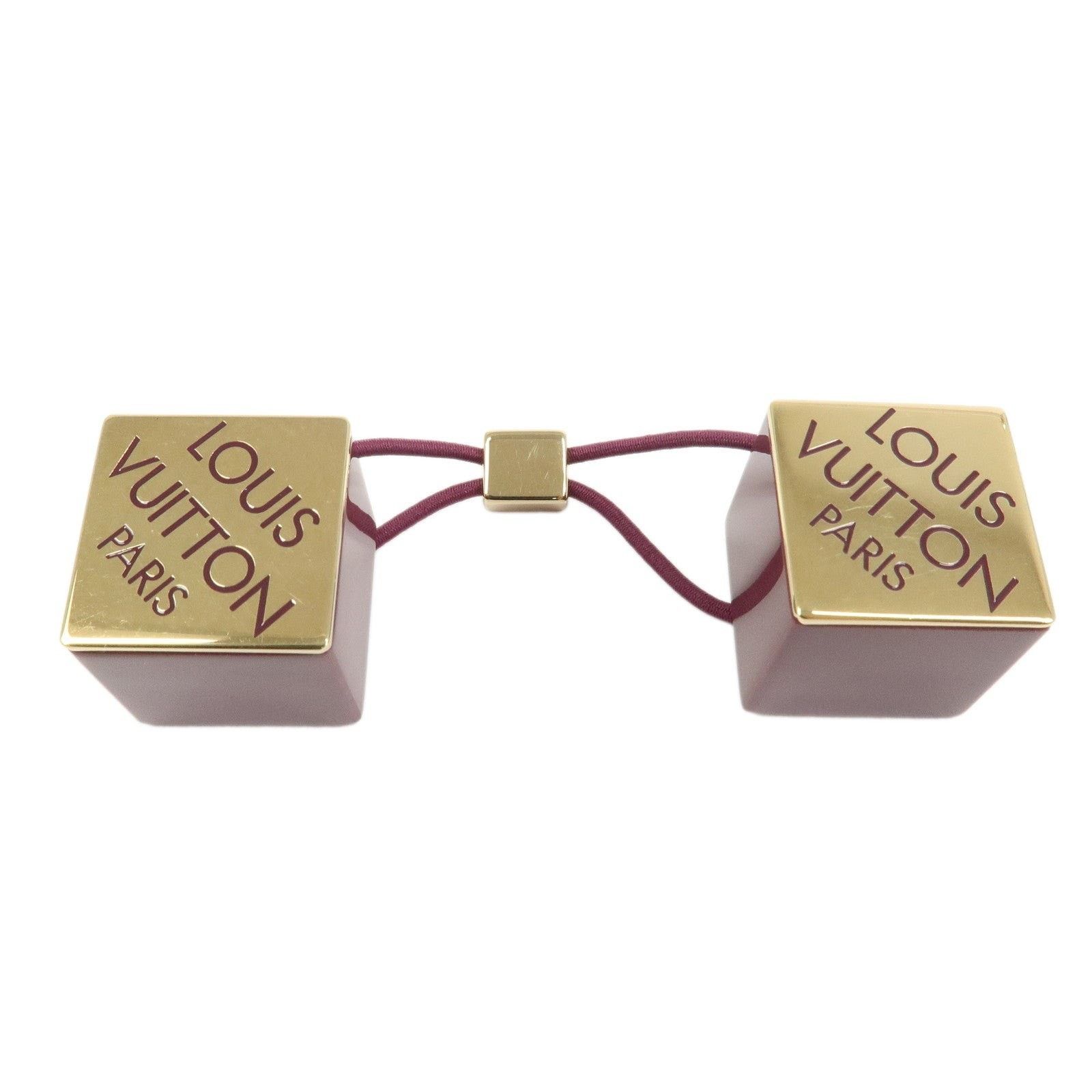 Louis Vuitton Louis Vuitton Hair Cube Plastic Hair Accessory Burgundy Size ONE SIZE - 1 Thumbnail