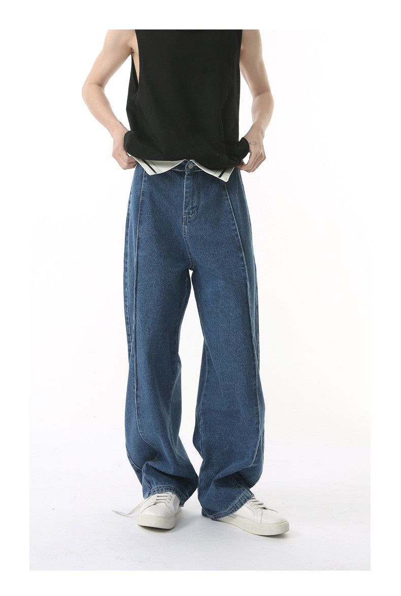 Japanese Brand × Jean Waist cuffed deconstructed vintage wide-leg scimitar jeans Size US 32 / EU 48 - 5 Thumbnail