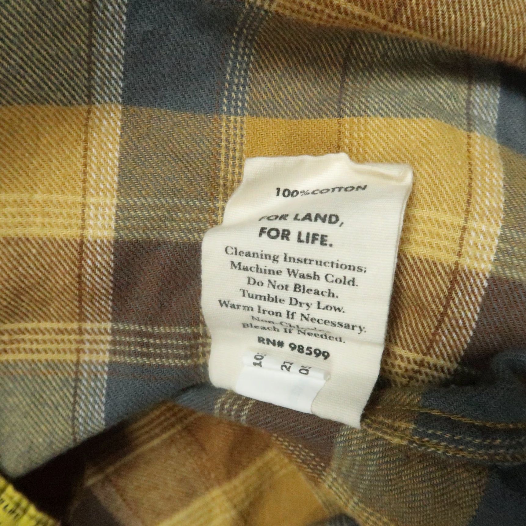 Vintage Schaefer Outfitter Shirt Mens Medium Yellow Plaid Flannel Long Sleeve Button Size US M / EU 48-50 / 2 - 5 Thumbnail