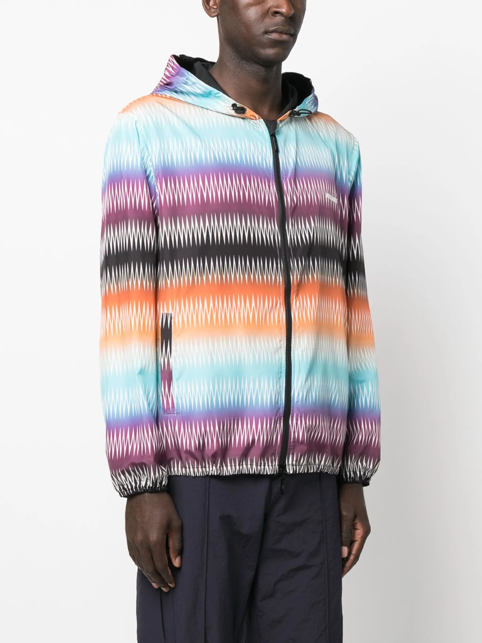Missoni o1y0225 Hooded Jacket in Multicolor Size US M / EU 48-50 / 2 - 3 Thumbnail