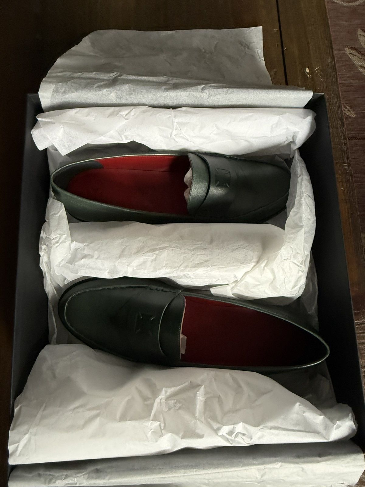 Enfants Riches Deprimes ERD Penny Loafer sz11 “cow glazed dark green” Size US 11 / EU 44 - 16 Thumbnail