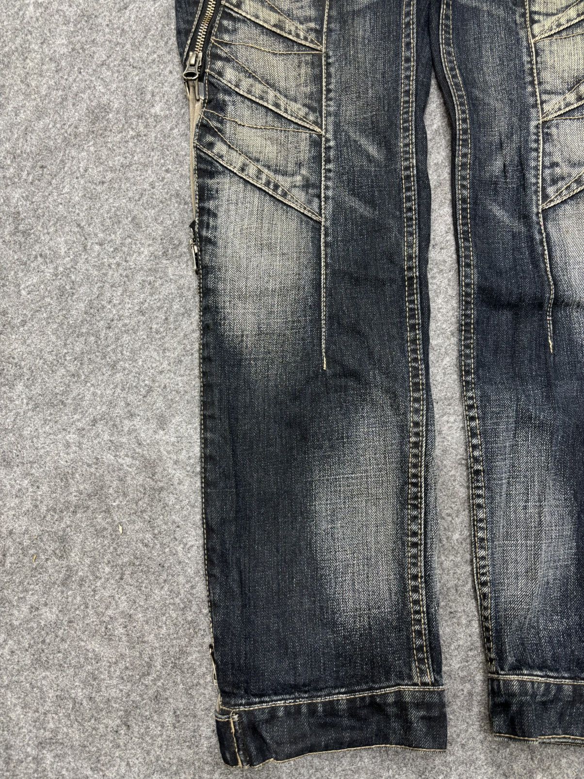 PPFM 💥Crazy Design💥PPFM Very Rare Zipper Biker Jeans F633 Size US 32 / EU 48 - 7 Thumbnail