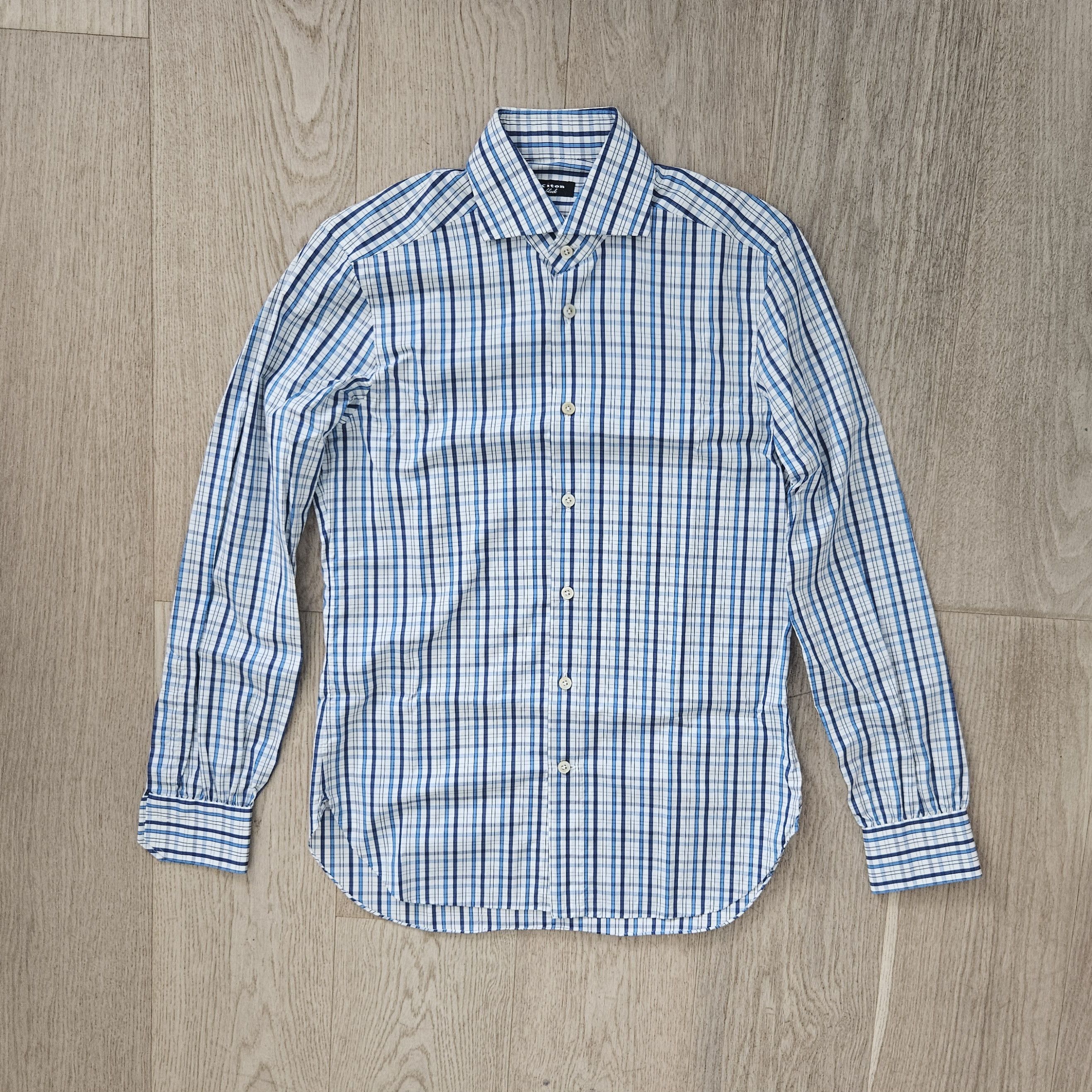 Kiton Kiton Black Dress Shirt – Blue Multi-Check, Size IT 38 / 15 Size US M / EU 48-50 / 2 - 3 Thumbnail