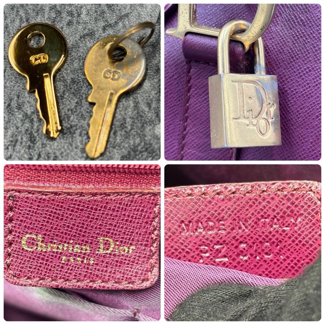 Dior Christian Dior - Cadena Dark Red Handbag Boston Leather Size ONE SIZE - 9 Thumbnail
