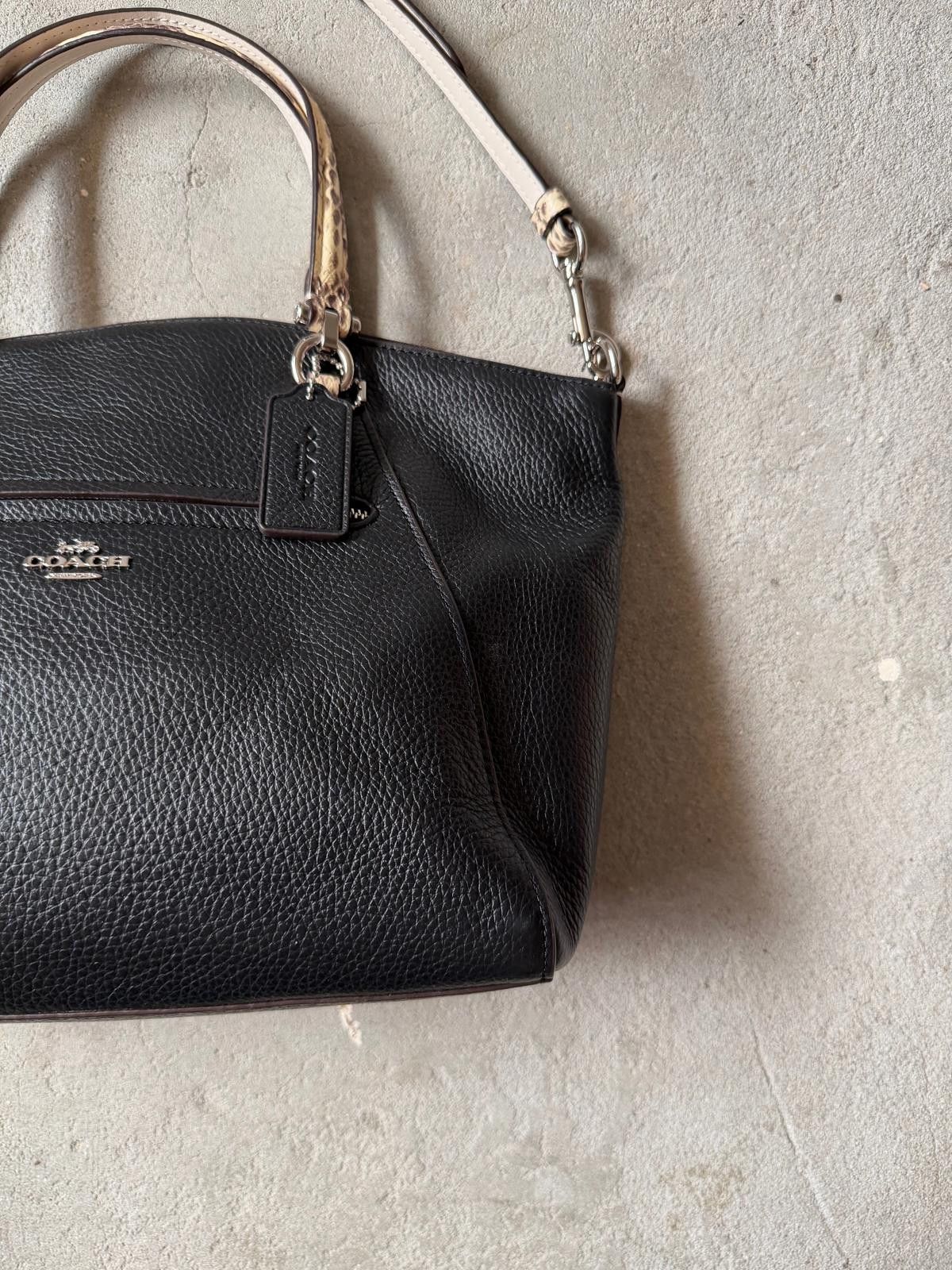 Coach Coach 2Way Leather Praire Shoulder Bag Black Size ONE SIZE - 3 Thumbnail