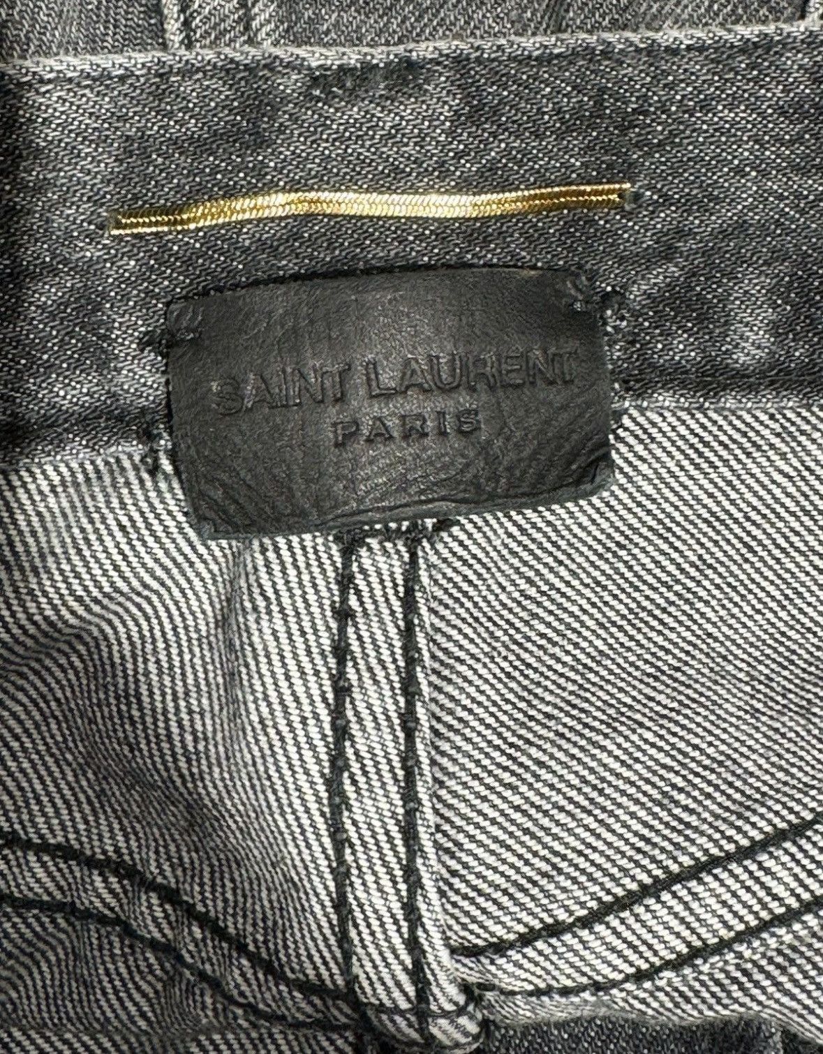 Saint Laurent Paris Saint Laurent HIGH-RISE BOYFRIEND JEANS IN BLACK Size 26" / US 2 / IT 38 - 6 Thumbnail