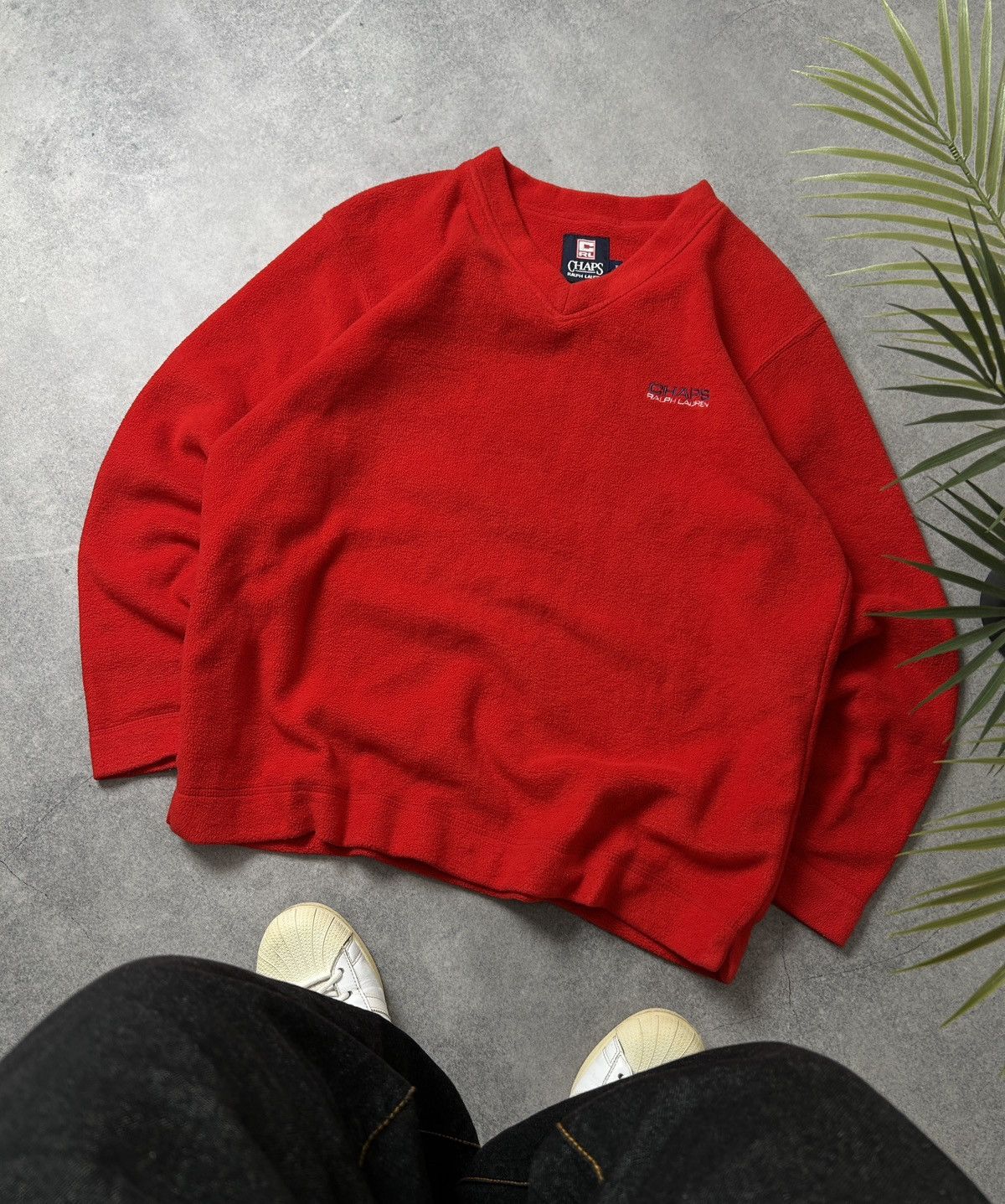 Polo Ralph Lauren Polo Ralph Lauren x Chaps red fleece sweatshirt Size US M / EU 48-50 / 2 - 1 Thumbnail