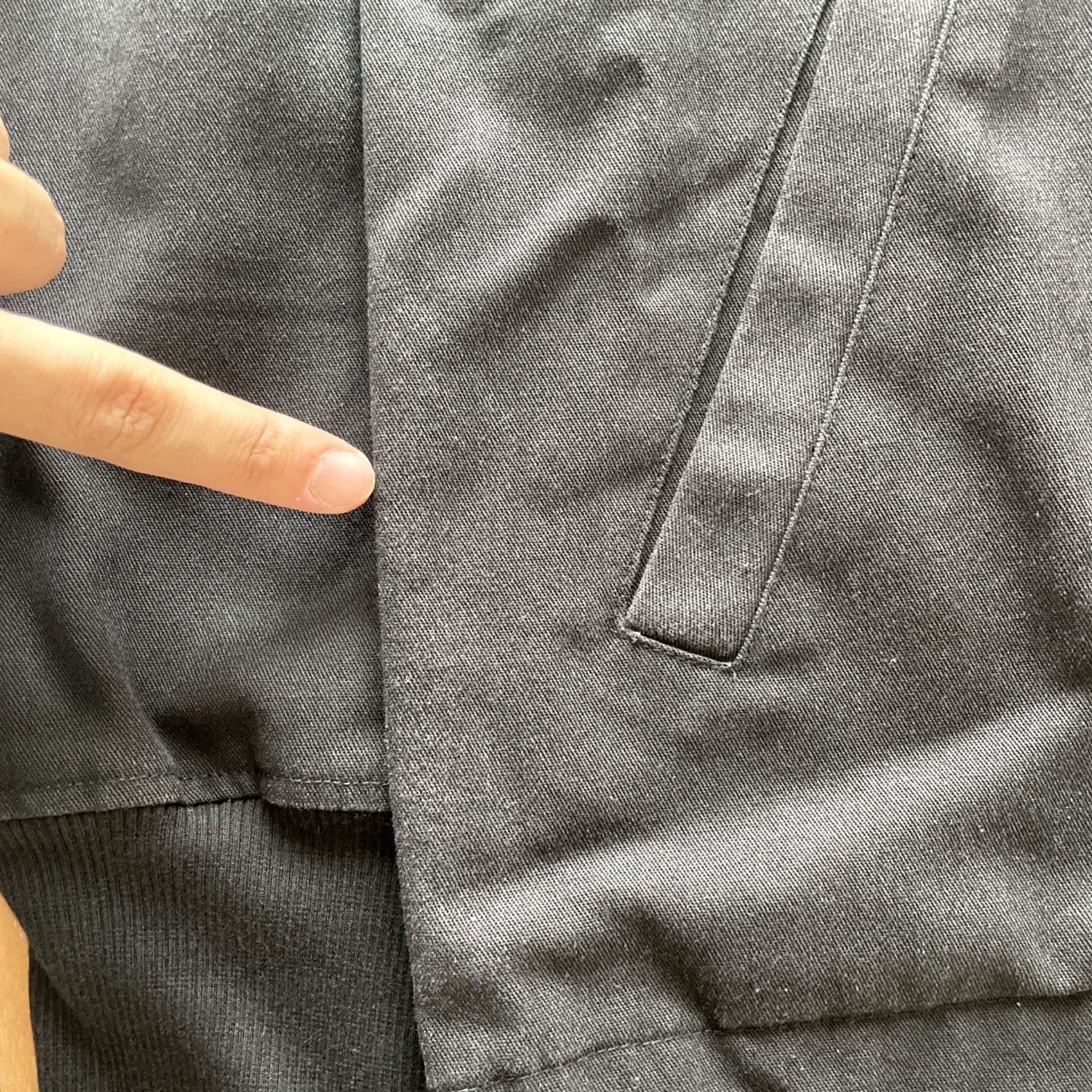 Vintage Betabrand Black Canvas Jacket Womens Medium Utility Army Full Zip Field Coat JACKET Size M / US 6-8 / IT 42-44 - 7 Thumbnail