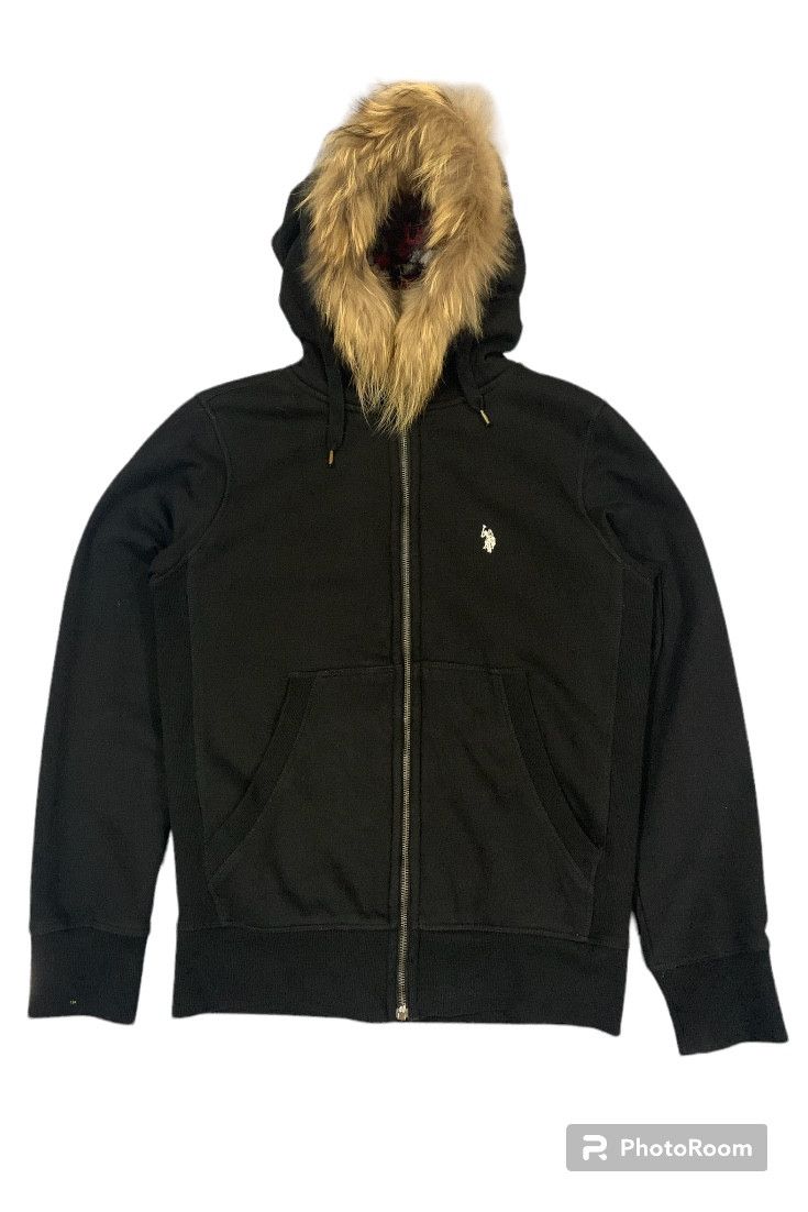 image of 14Th Addiction x If Six Was Nine Polo Fur Hoodie Ifsixwasnine Lgb Style in Black (Size Medium)