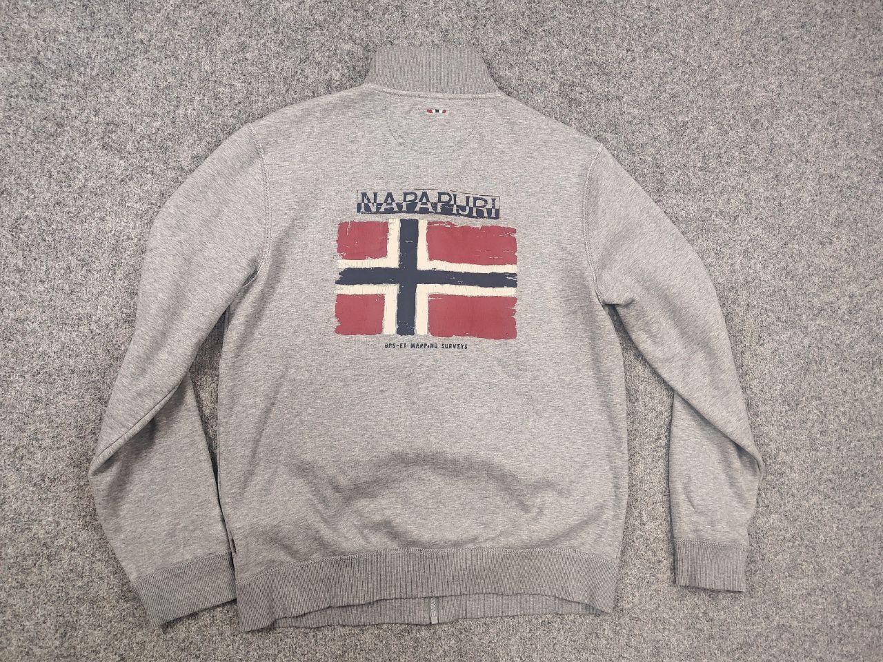 Napapijri Napapijri Balys Full Gray Logo Zip Pullover Sweatshirt Size US M / EU 48-50 / 2 - 11 Thumbnail