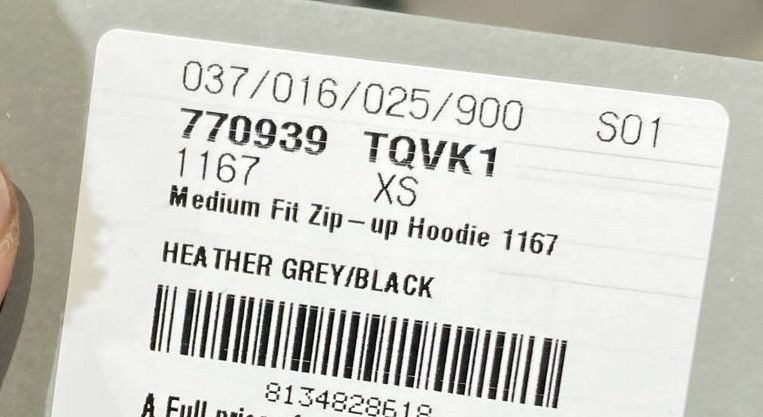 Balenciaga o1in1g0525 Medium Fit Zip-Up Hoodie in Heather Grey/Black Size US XS / EU 42 / 0 - 2 Thumbnail