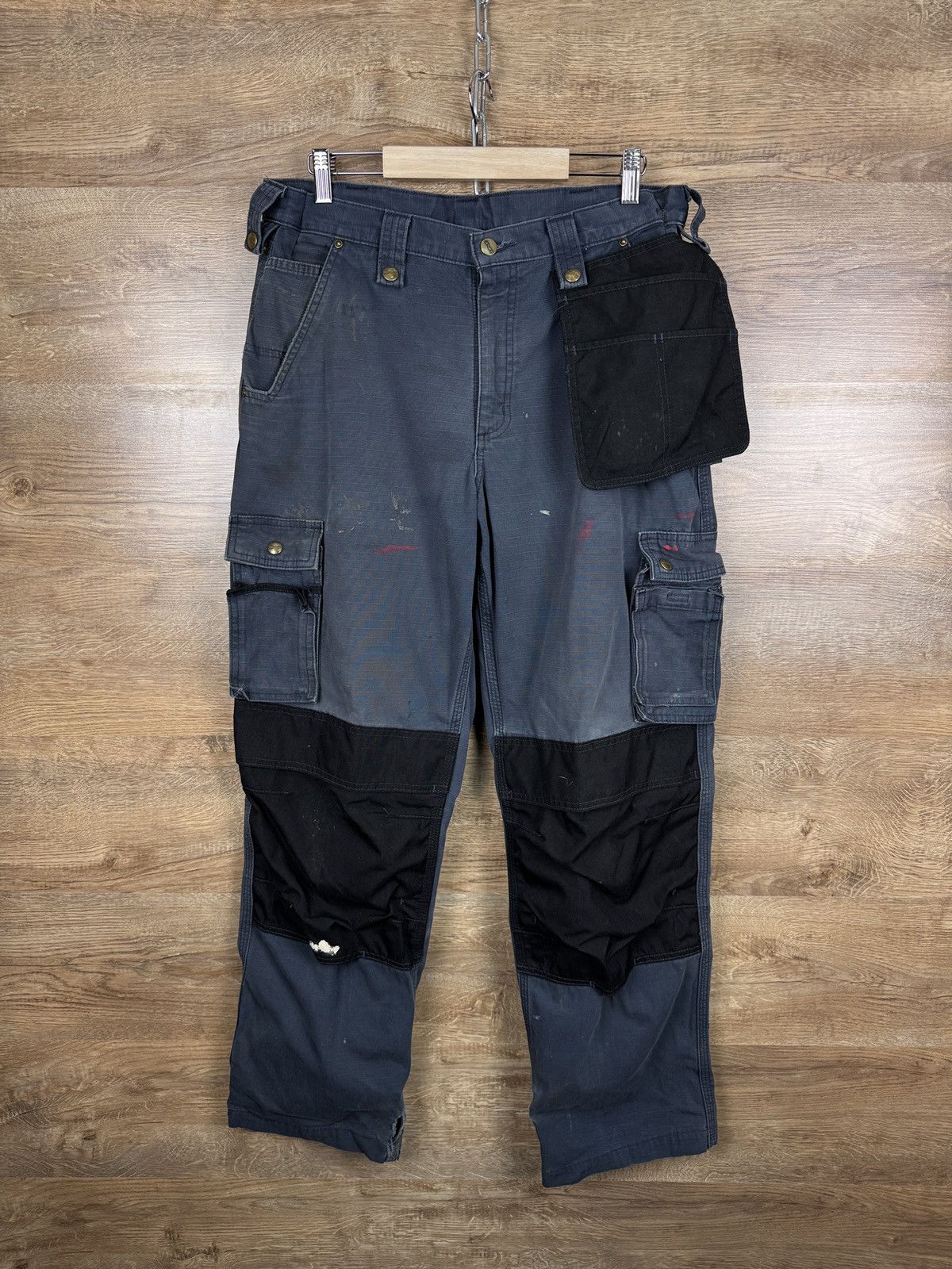Carhartt × Carhartt Wip × Vintage Distressed Vintage Carhartt Workwear Double Knee Cargo pants Size US 34 / EU 50 - 1 Thumbnail
