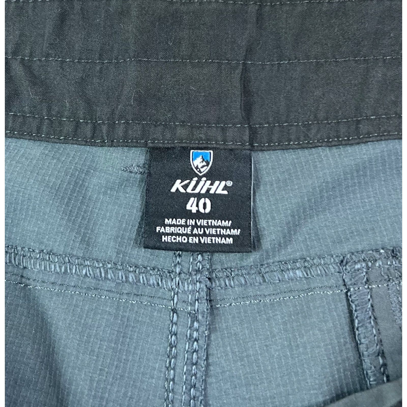 Vintage Kuhl Mens Cargo Shorts Hiking Outdoor Gray 40 Regular Pockets Zip Front Flat Front Nylon Polyester Casual Travel - Size US 40 / EU 56 - 5 Thumbnail