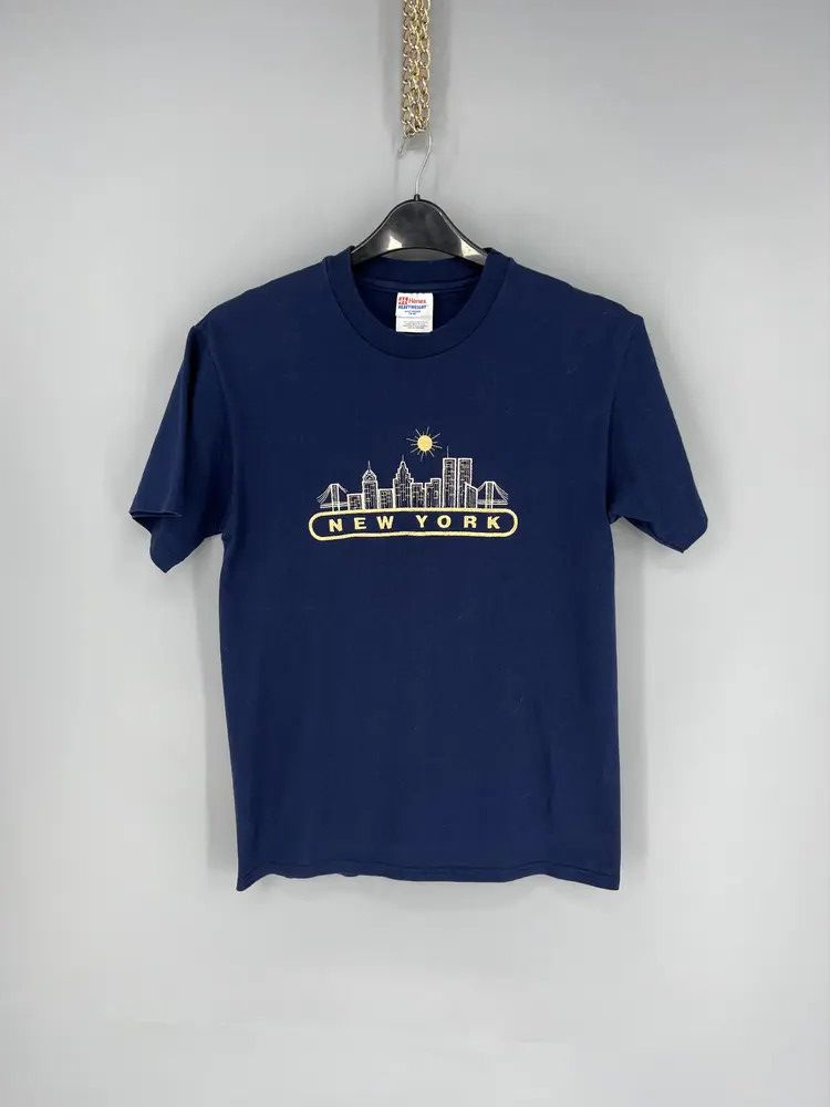 Vintage Rare Vintage 90s New York Embroidery T-Shirt single stitch Size US M / EU 48-50 / 2 - 1 Thumbnail