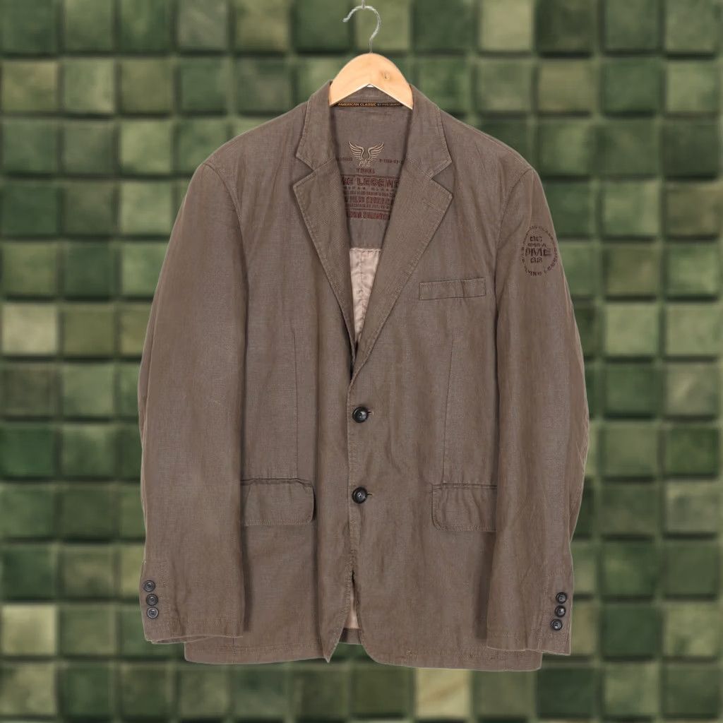 Vintage PME LEGEND Linen Blazer Jacket Men M Brown Linen Blazer Mens Size M PME LEGEND Blazer Adult Medium Brown Linen Size 40R - 1 Thumbnail