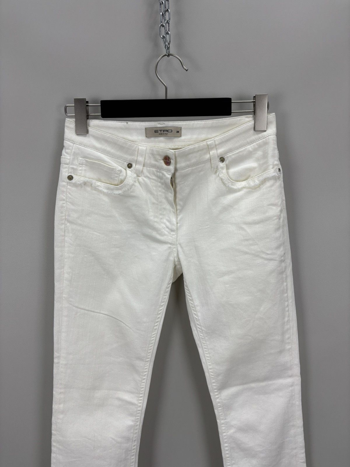 Etro Womens jeans ETRO Milano Size 28 Color White Size 27" / US 4 / IT 40 - 3 Thumbnail