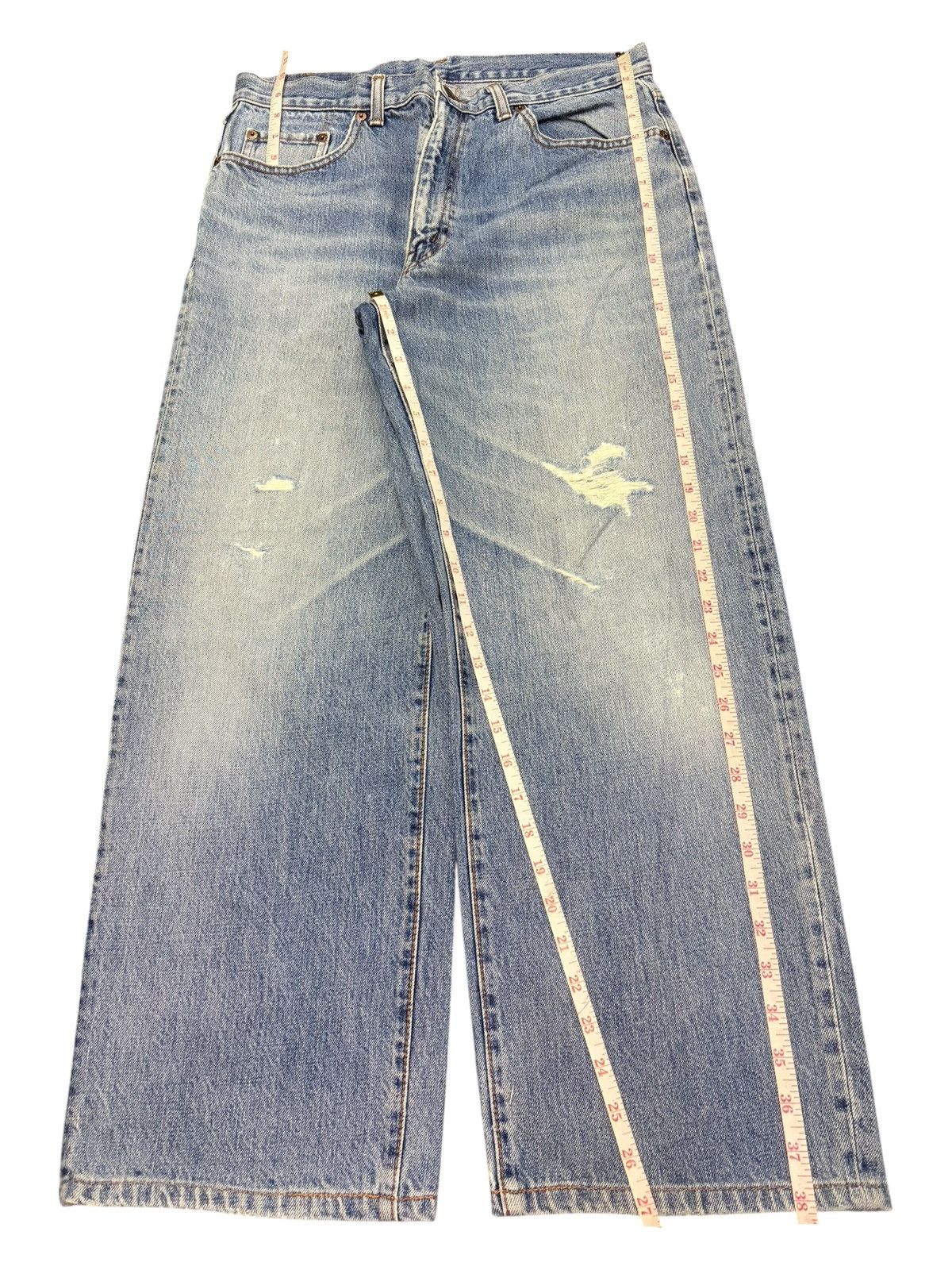 Edwin Vintage Japanese Brand Faded Wash Distress Loose Jeans Size US 31 - 7 Thumbnail