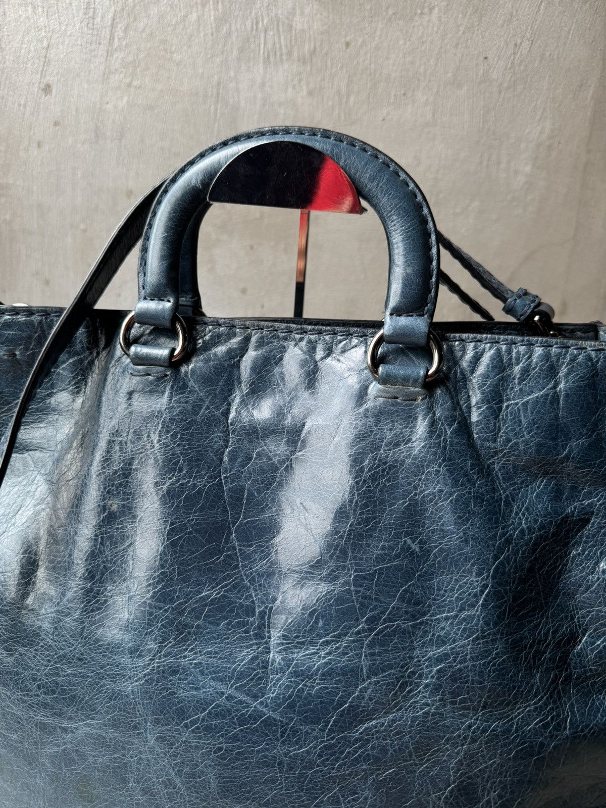 Prada PRADA Vitello Shine Tote Denim Size ONE SIZE - 4 Thumbnail
