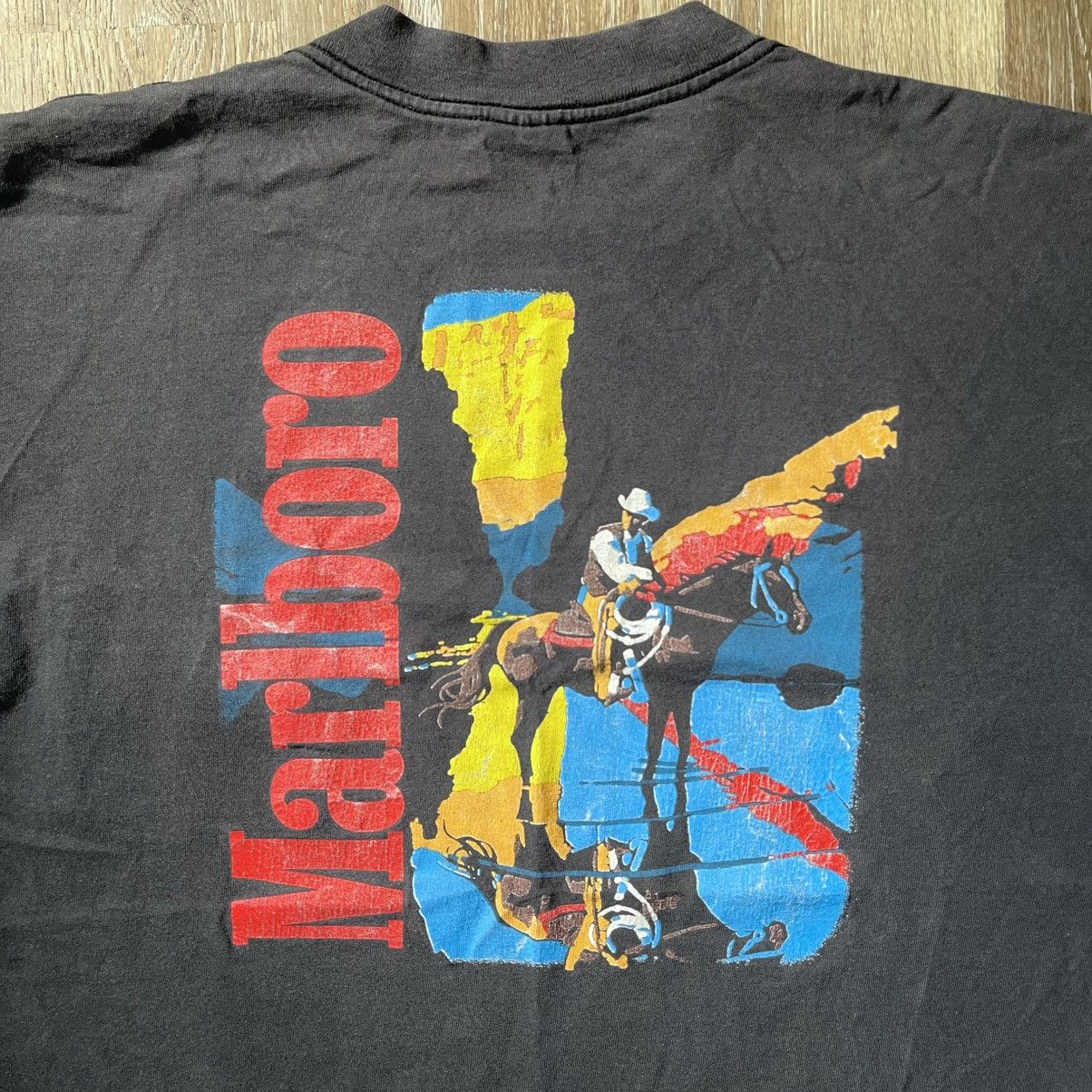 Marlboro vintage 90s marlboro cowboy single stitch tee Size US XL / EU 56 / 4 - 3 Thumbnail