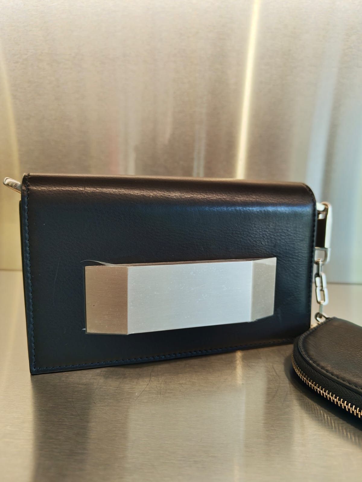 Rick Owens Mini Griffin Leather Clutch Black Size ONE SIZE - 2 Thumbnail